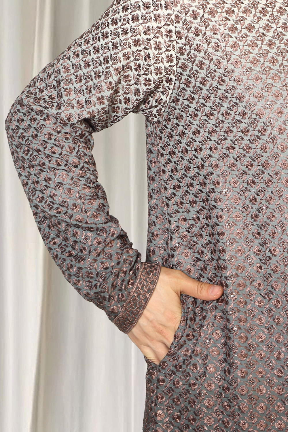 Rajmani Ombre Embroidered Kurta Set