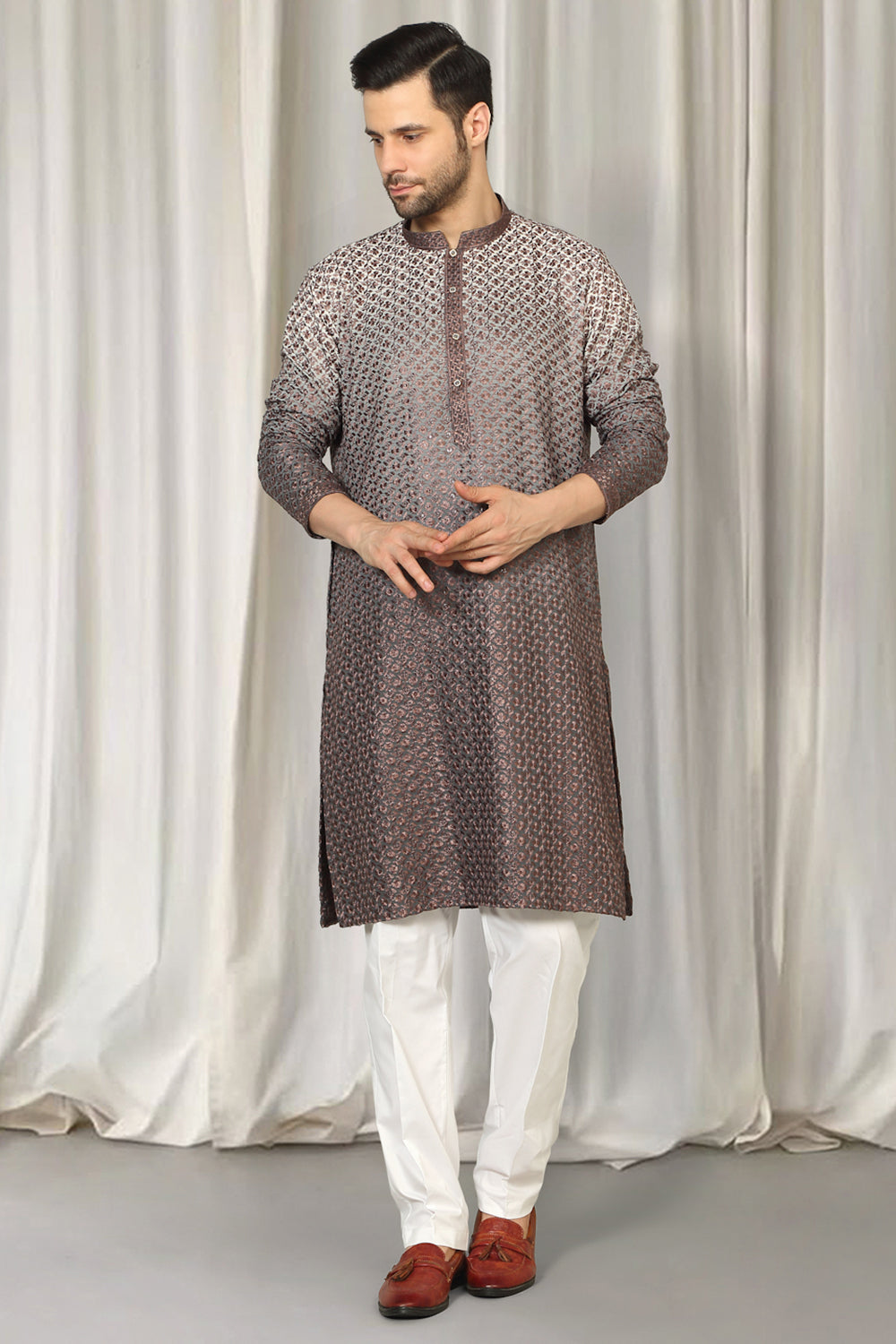 Rajmani Ombre Embroidered Kurta Set