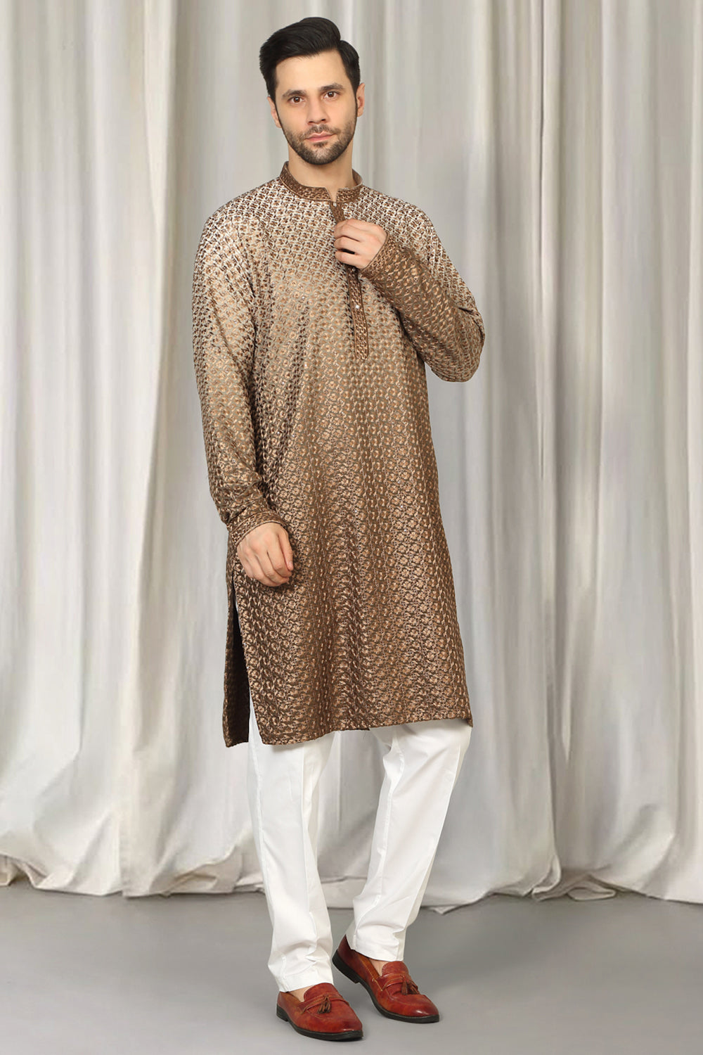 Rajmani Ombre Embroidered Kurta Set