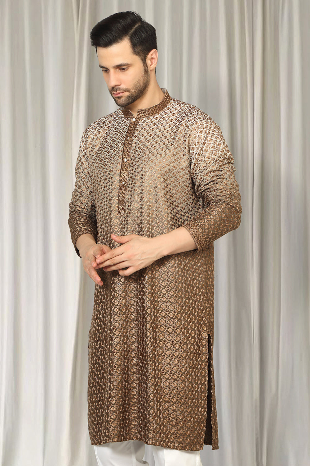 Rajmani Ombre Embroidered Kurta Set