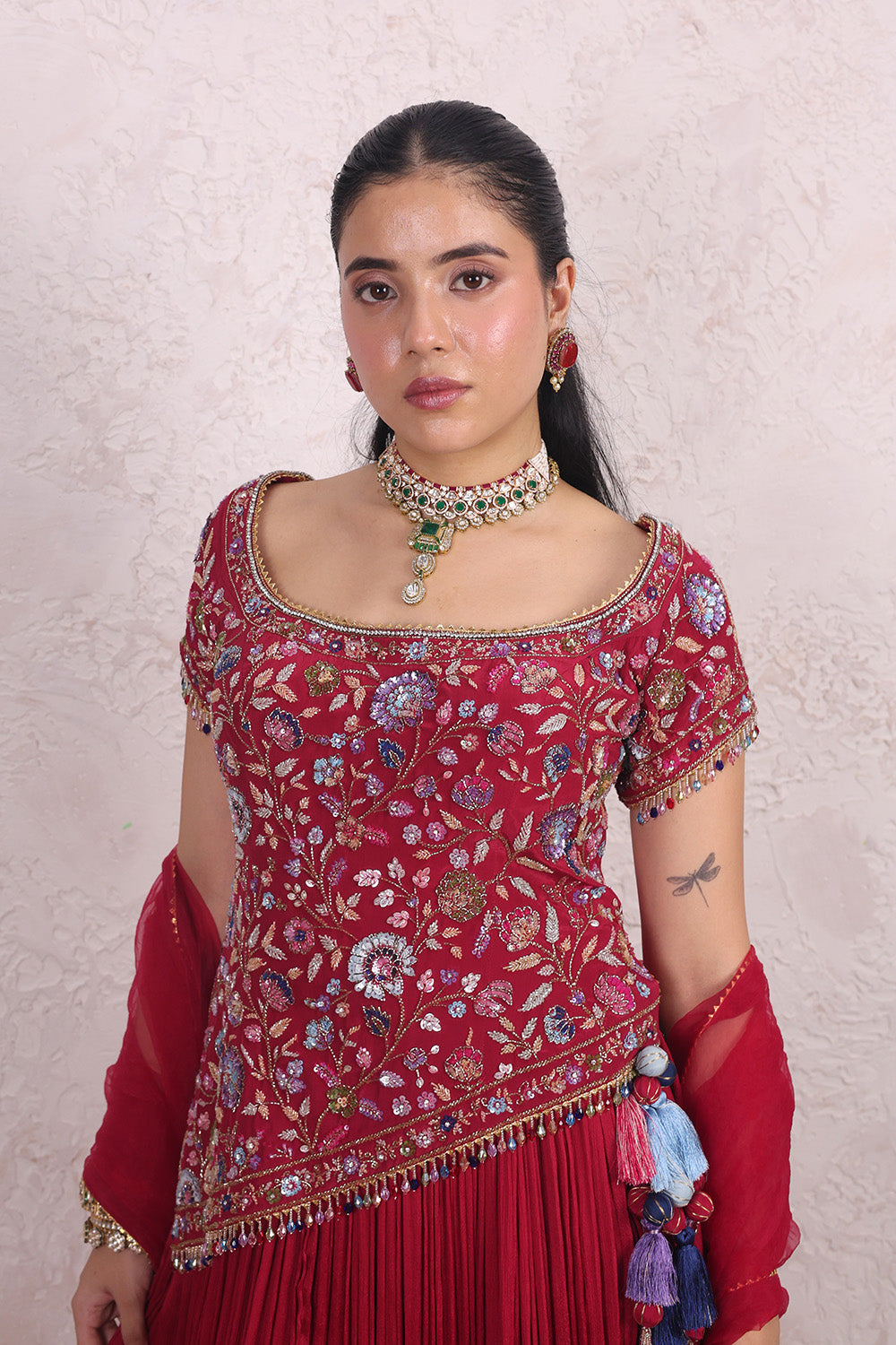 Rani Pink Lehenga Choli with Dupatta