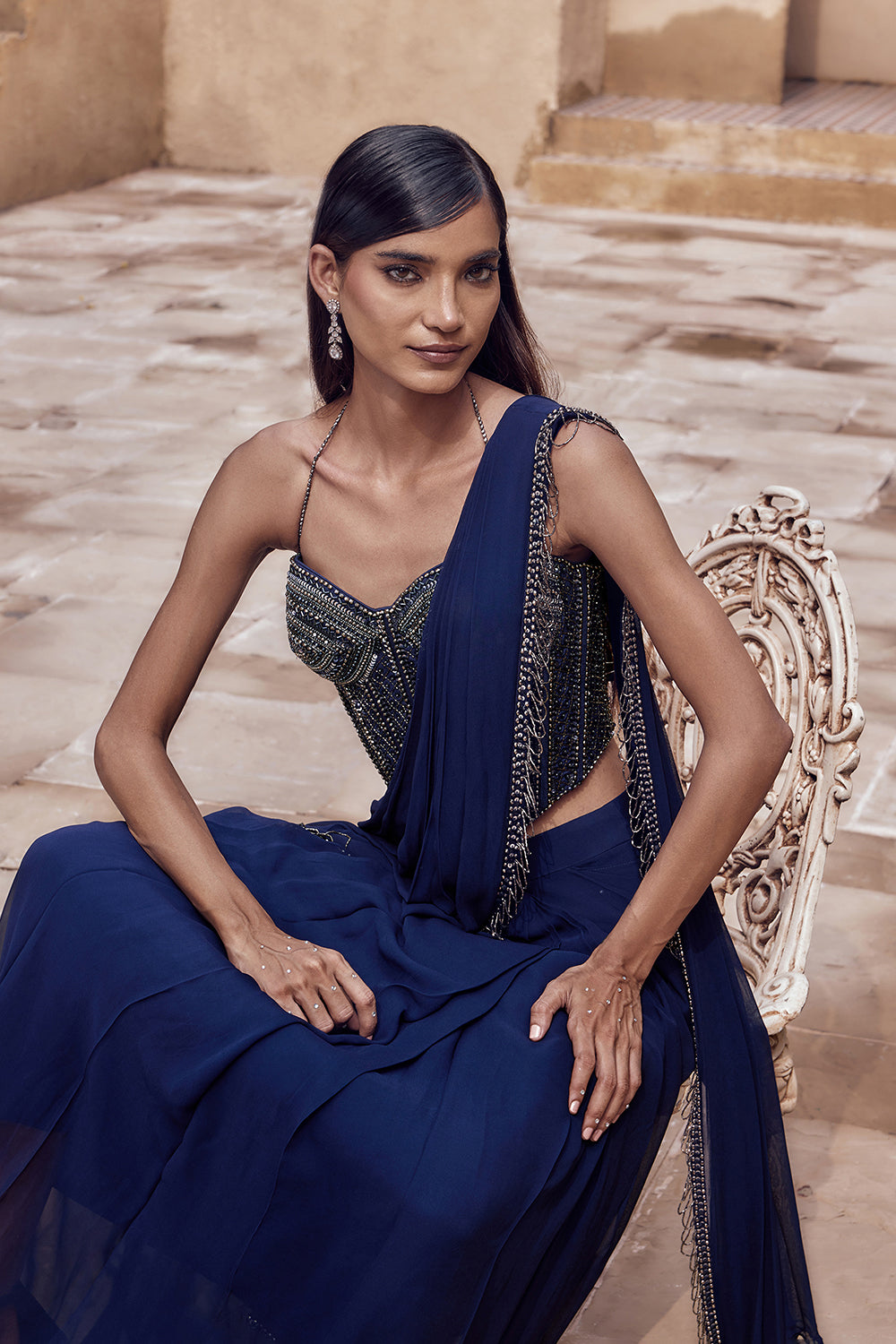 Ratnaneel Corset Saree