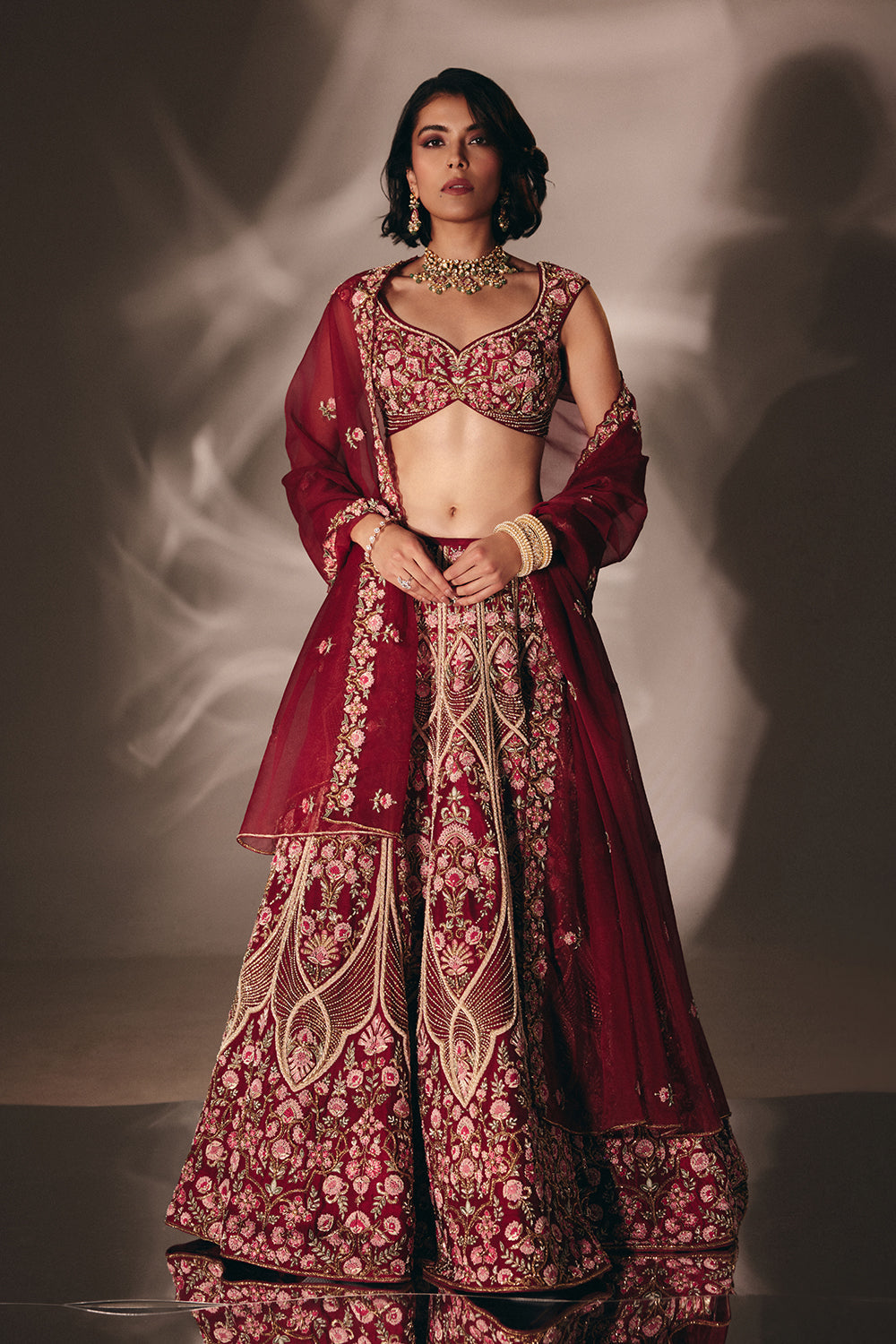 Red Bridal Lehenga Set