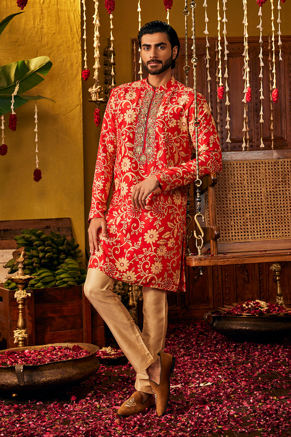 Red Kurta Set