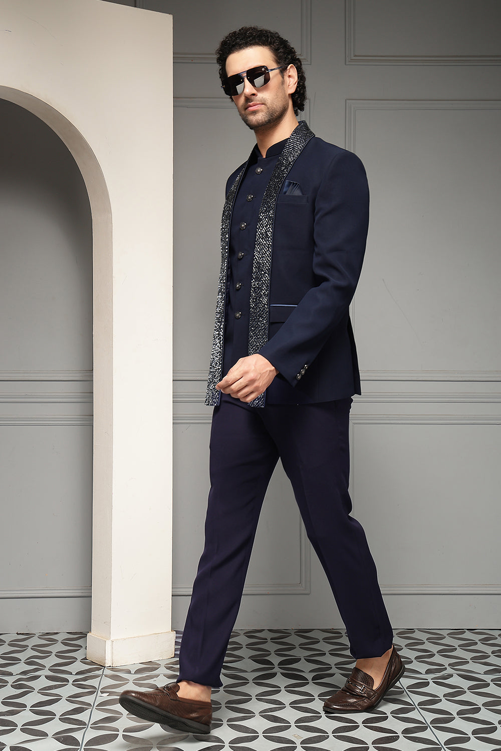 Regal Midnight Scarf Set