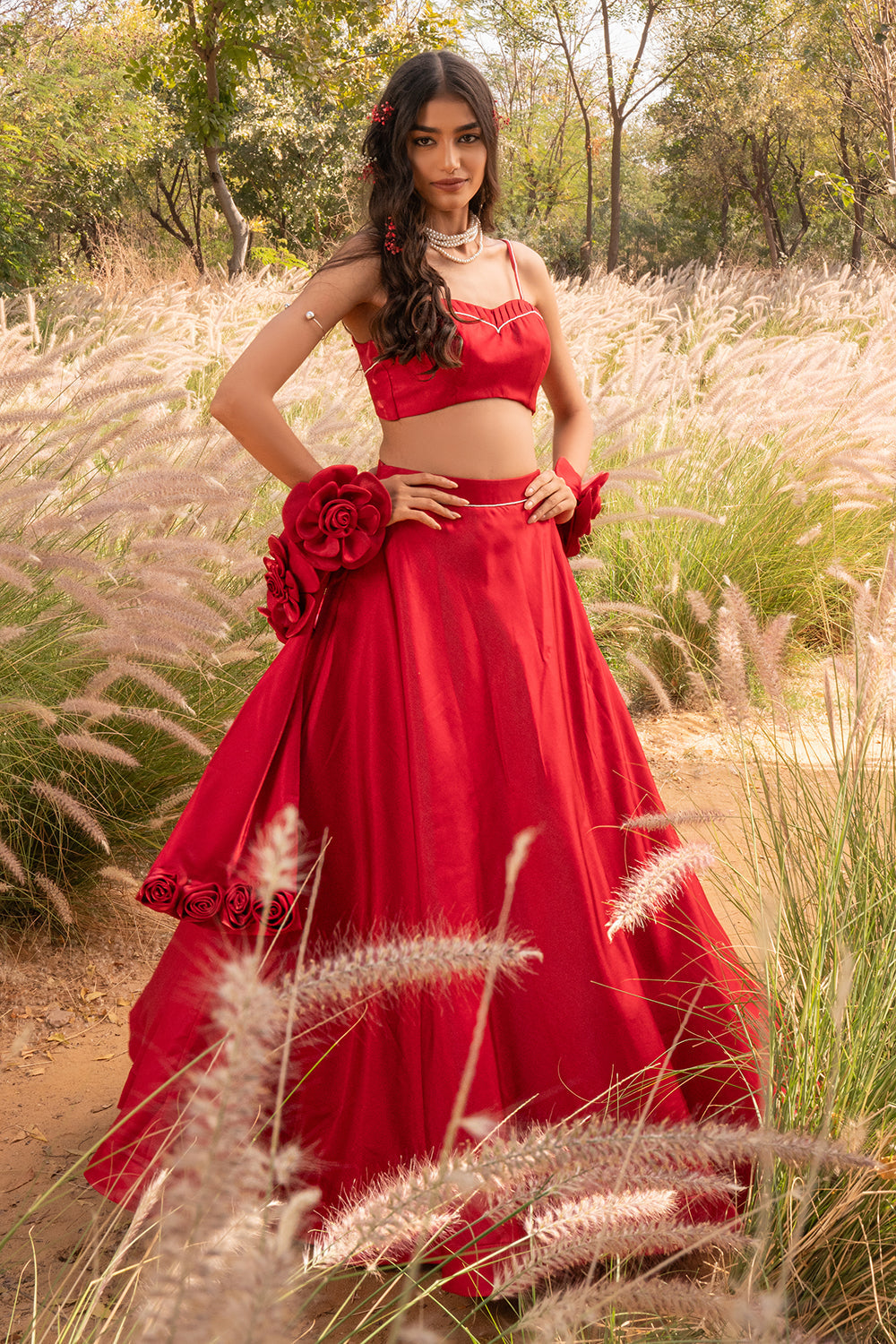Rouge Bloom Lehenga