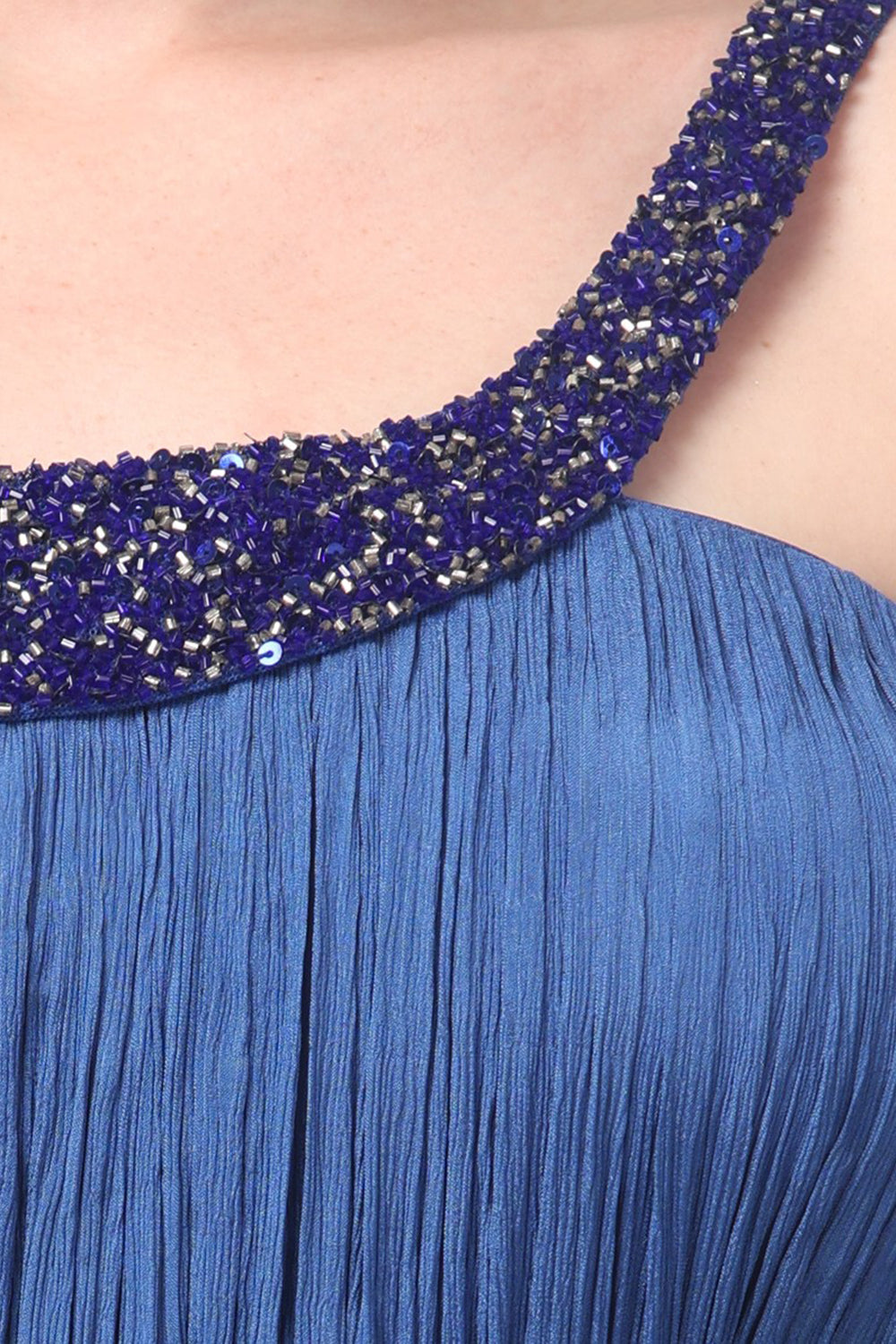 Royal Blue One-Shoulder Gown
