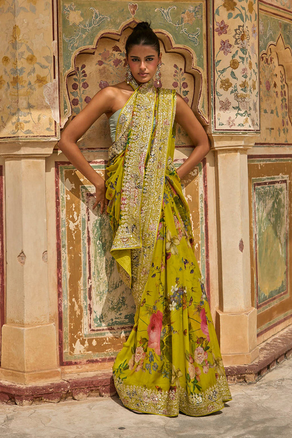 Ruh Printed Saree Set
