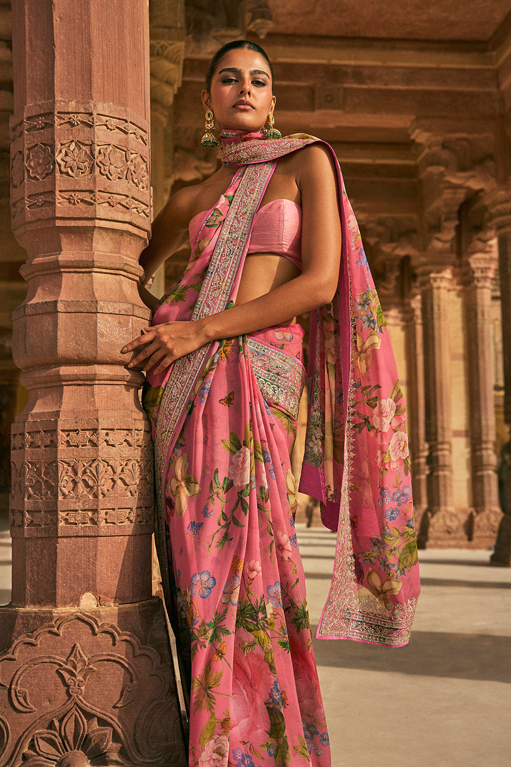 Ruh Printed Saree Set