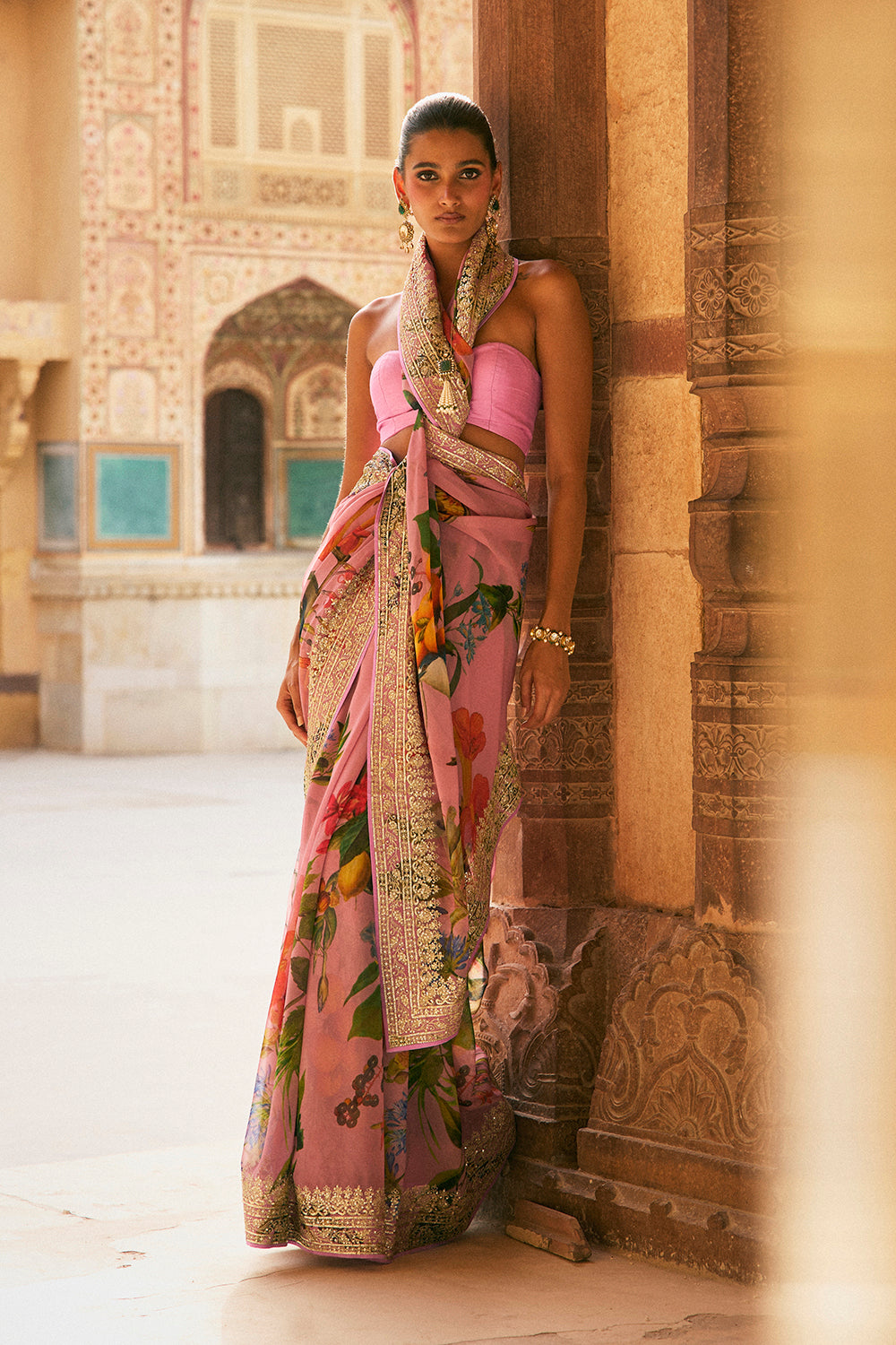 Ruh Printed Saree Set