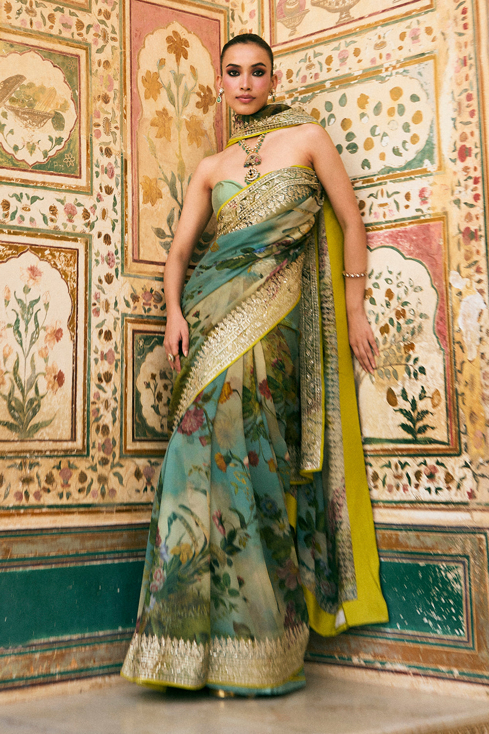Ruh Printed Saree Set