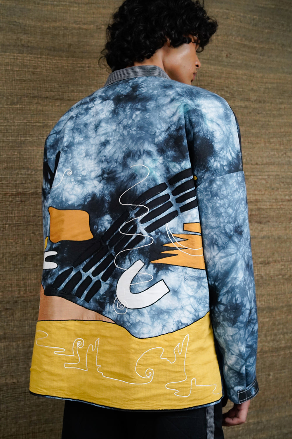 Kimmono Ombre Jacket With Artworks Of Hugo Guinness - Auraya Fashion - - #tag1# - #tag2# - #tag3# - #tag3#