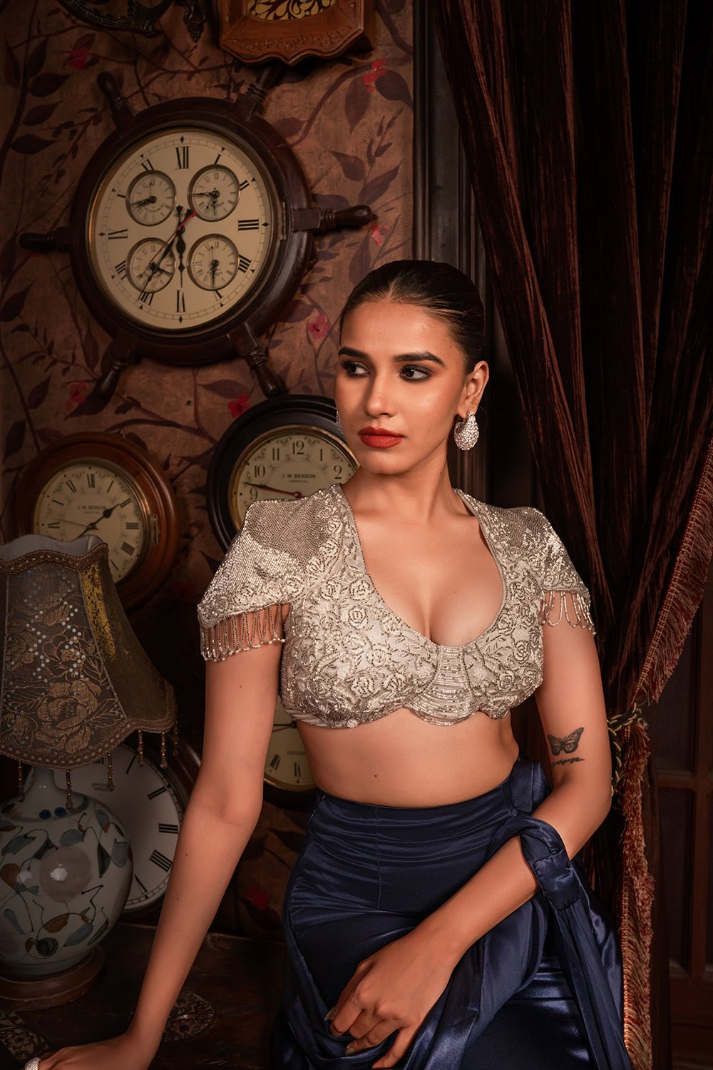 Sapphire Moonlit Saree
