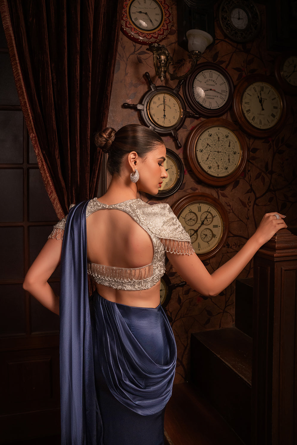 Sapphire Moonlit Saree