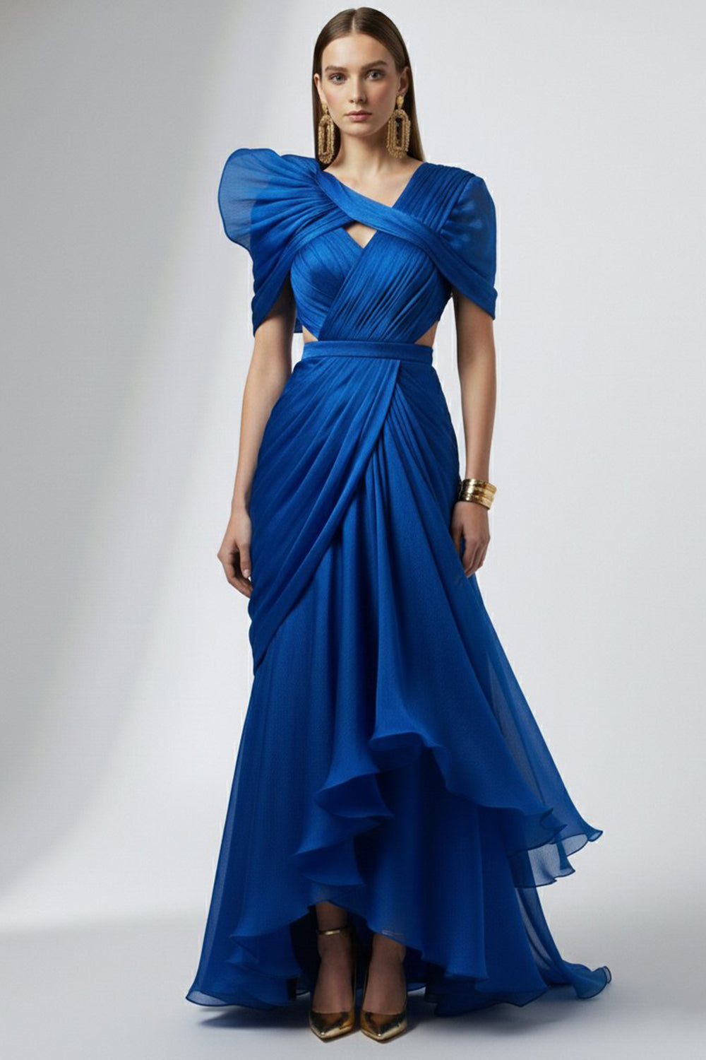 formal dresses hagerstown md Gorgeous Late 1940's Sapphire Blue Evening Gown / Waist 28