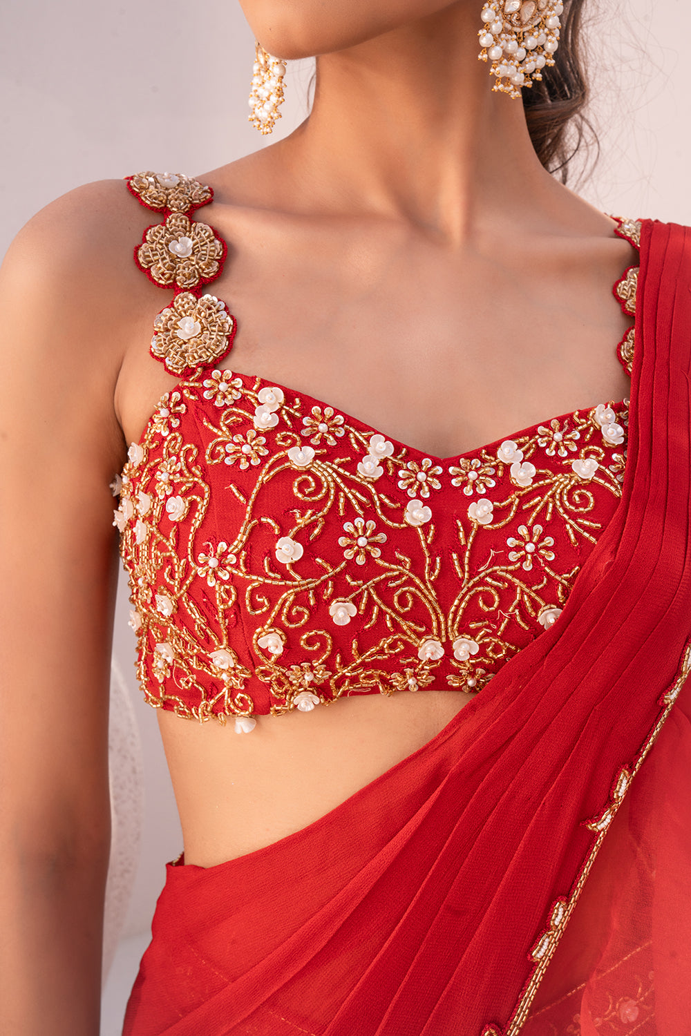 Scarlet Jasmine Saree