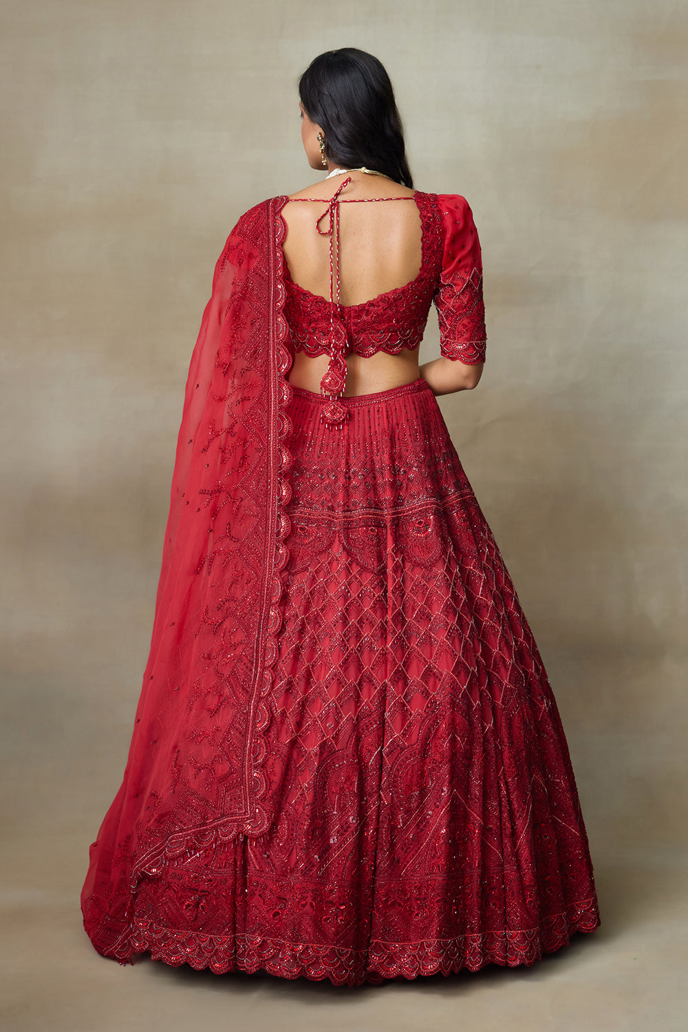Scarlet Lehenga Set