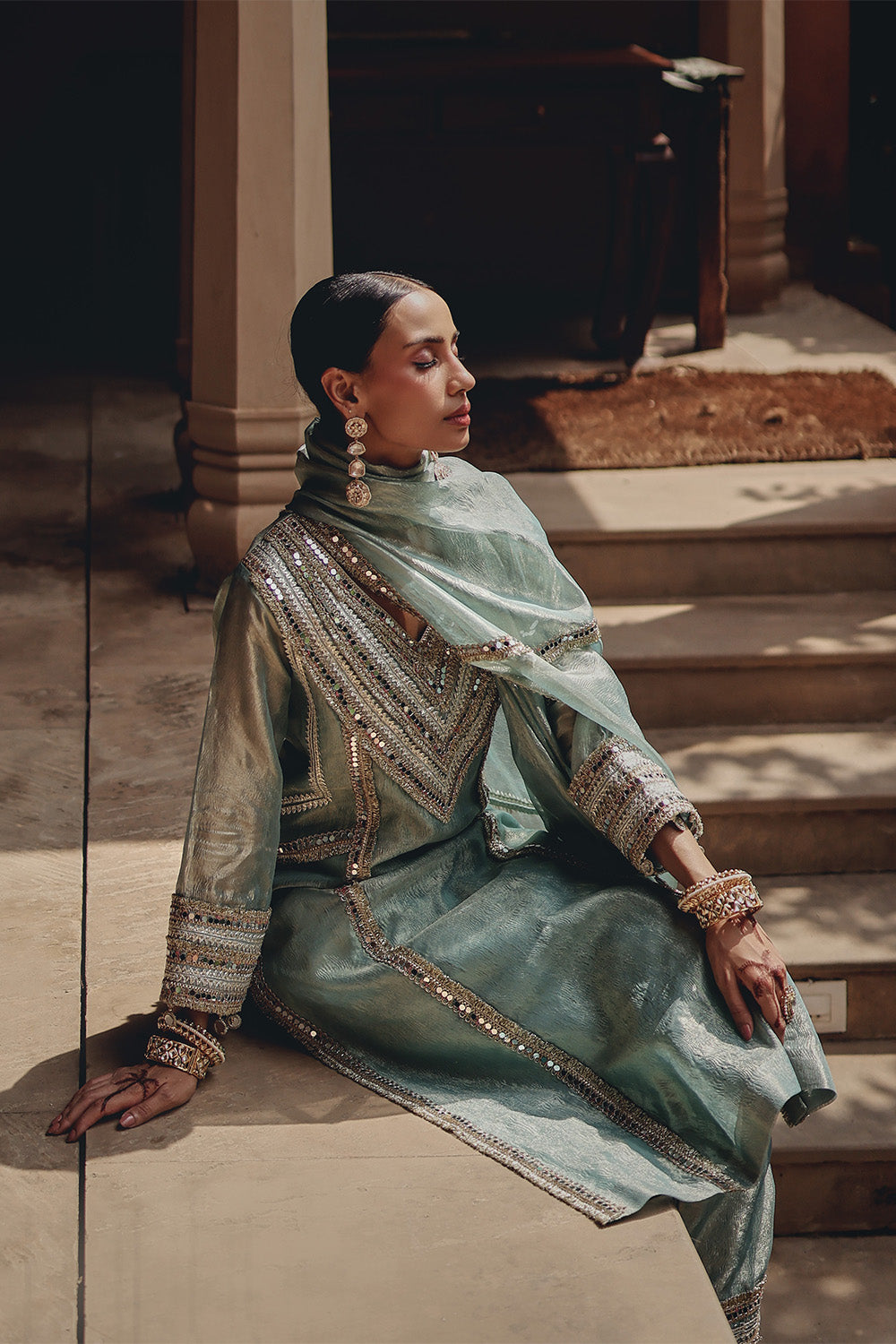 Sea Green Noor-E-Resham