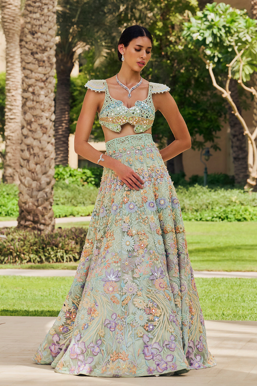 Sea Shell Bloom Lehenga Set