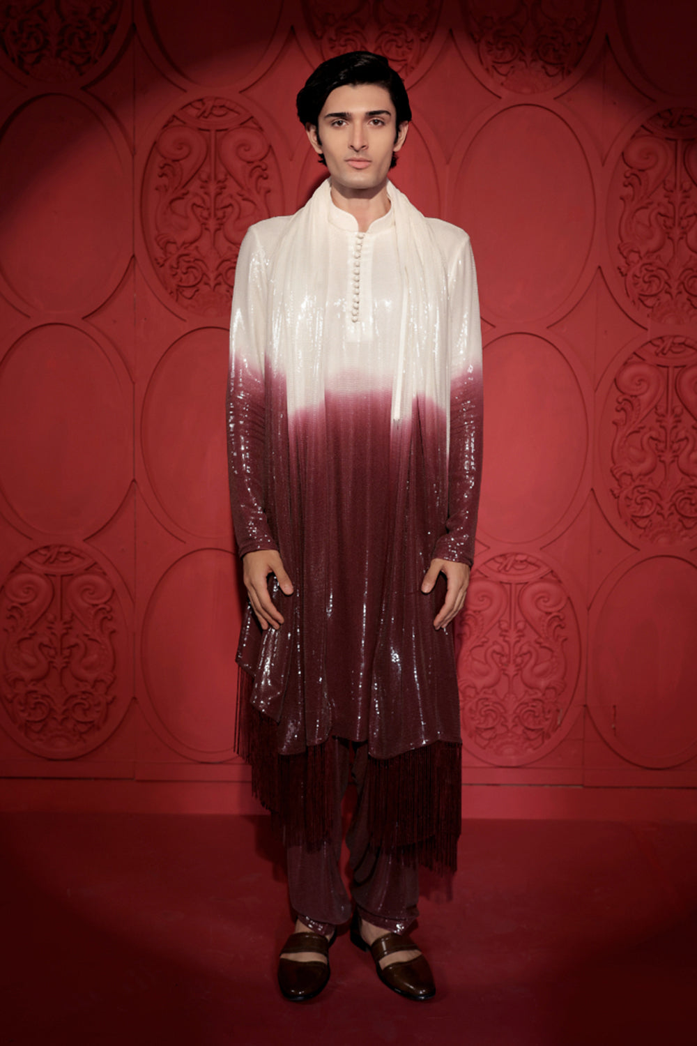Sequin Ombre-Dyed Kurta Set