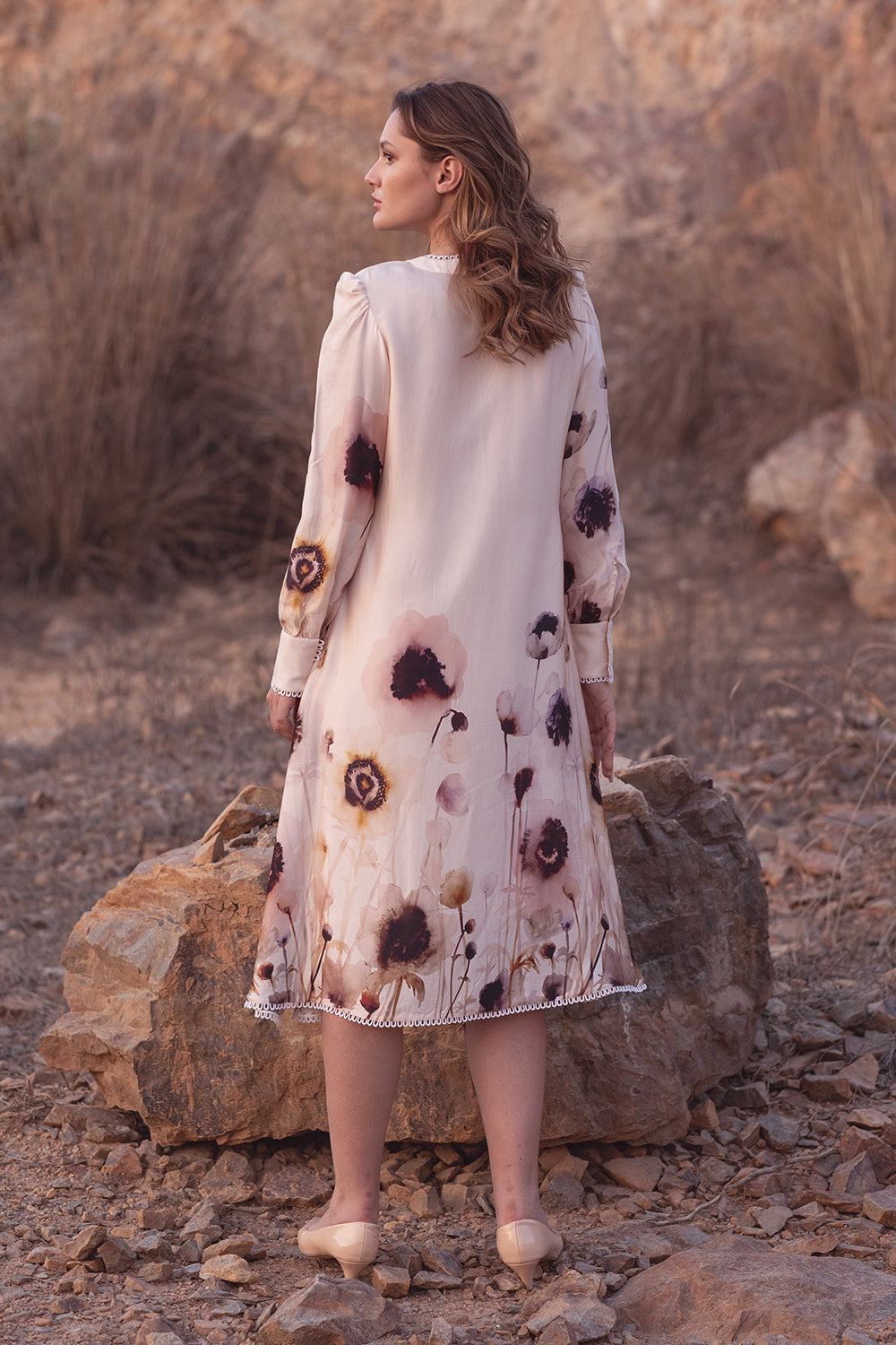 Serene Garden Midi Dress