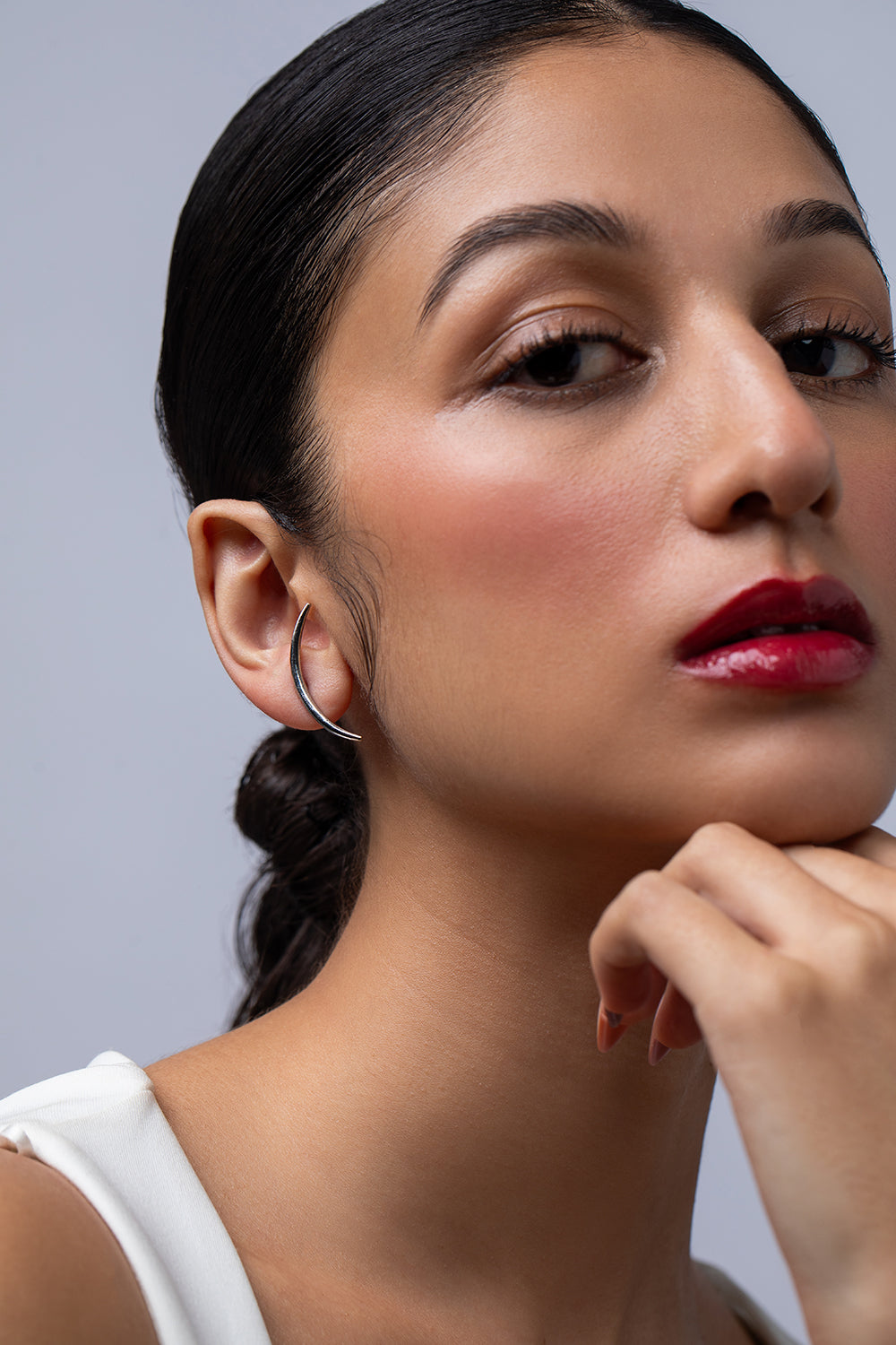 Silver Arch Earrings