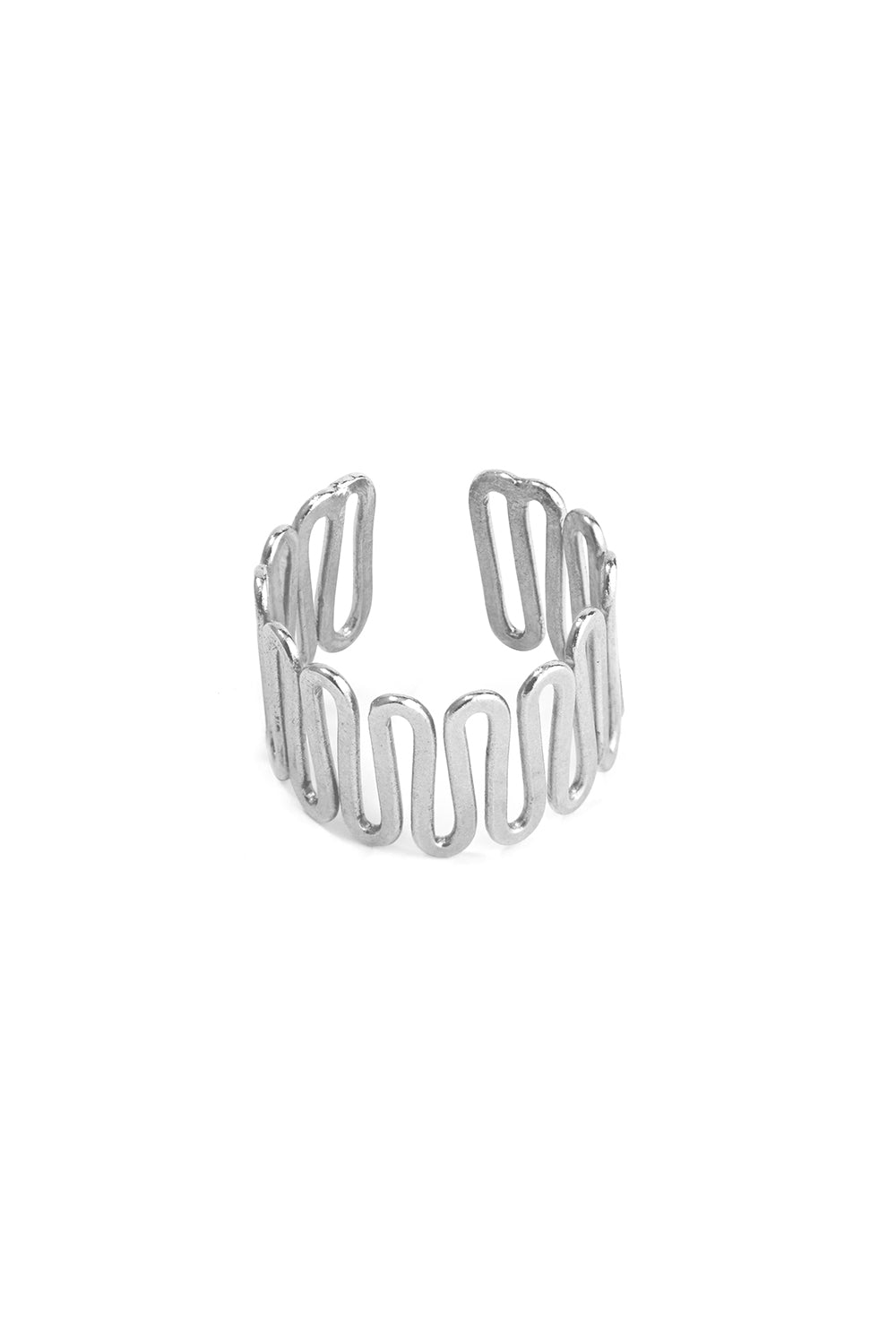Silver Spiral Meadow Ring