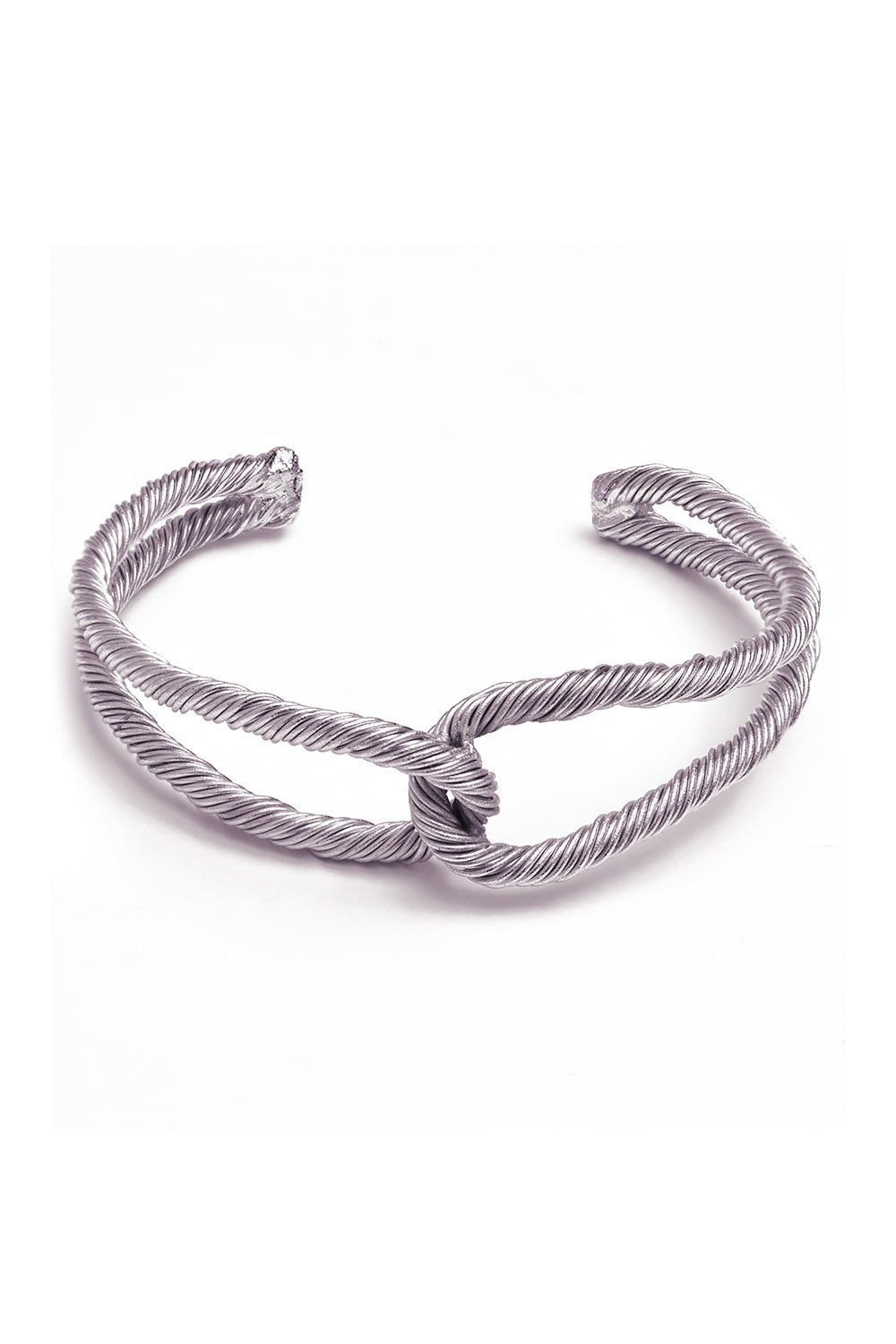 Silver Threaded Interlocked Bracelet