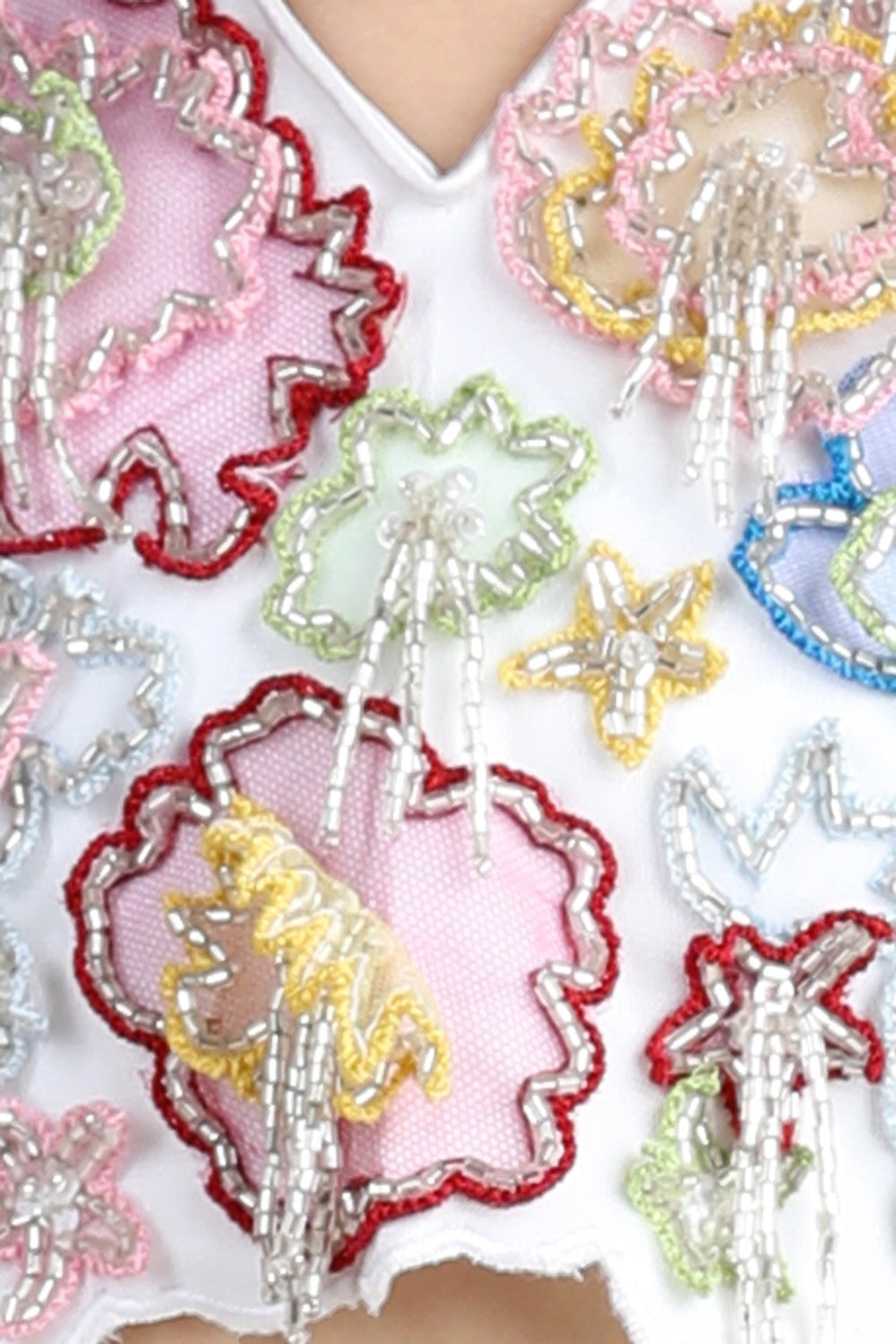 Heavy Embroidered Blouse With Organza Lehenga