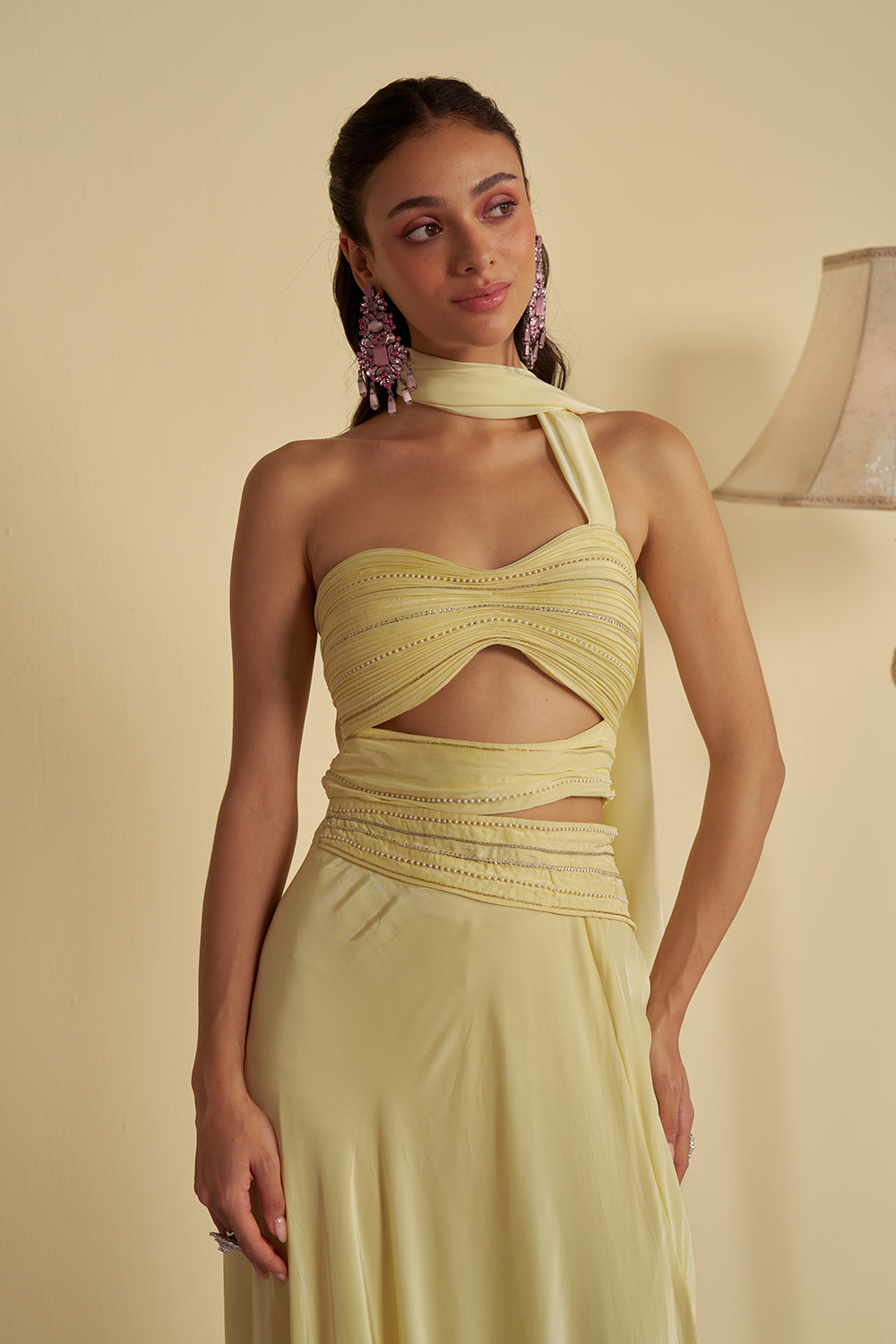 Sunlit slit skirt set