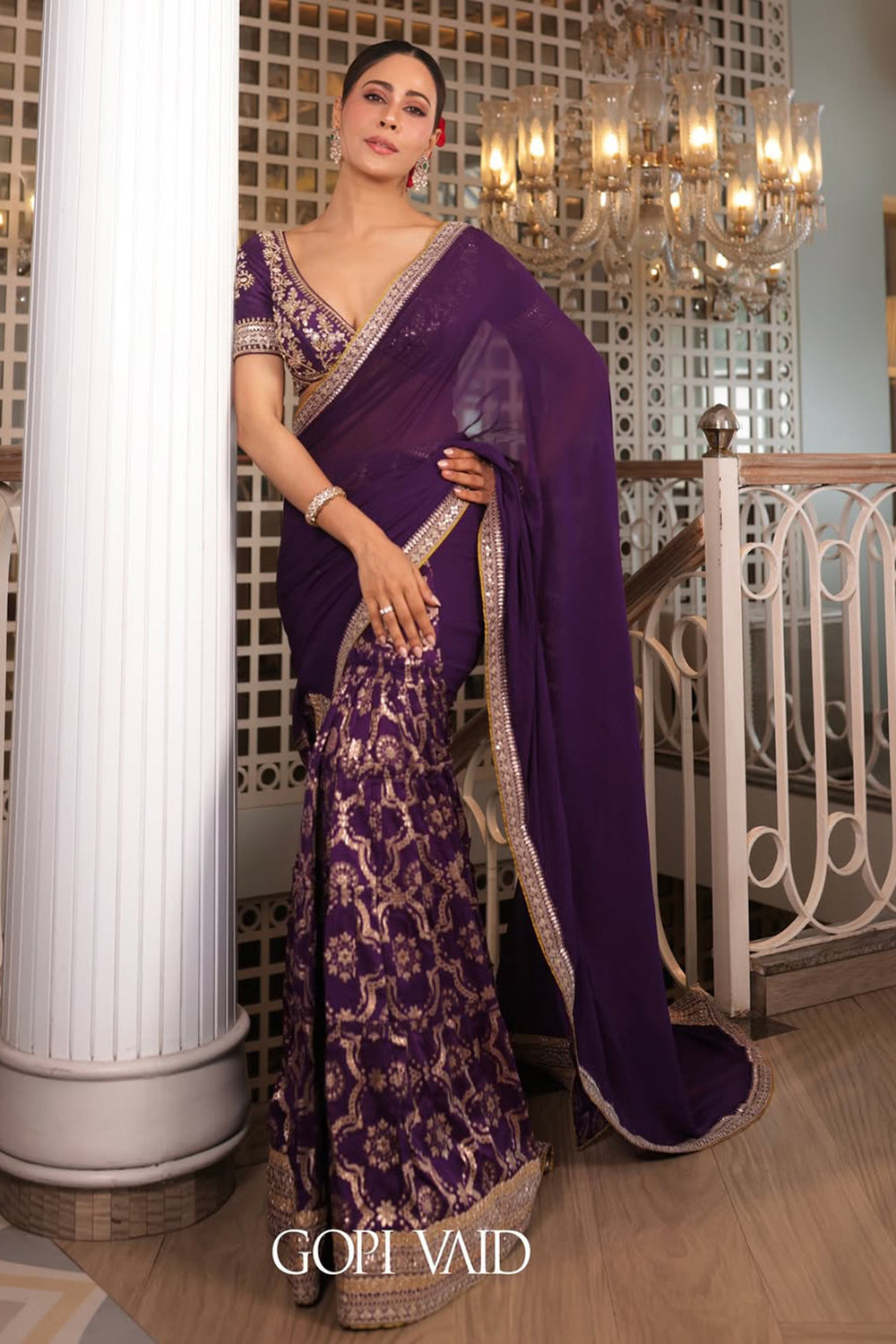Swati Vatsa in Ruqqayah Saree Set