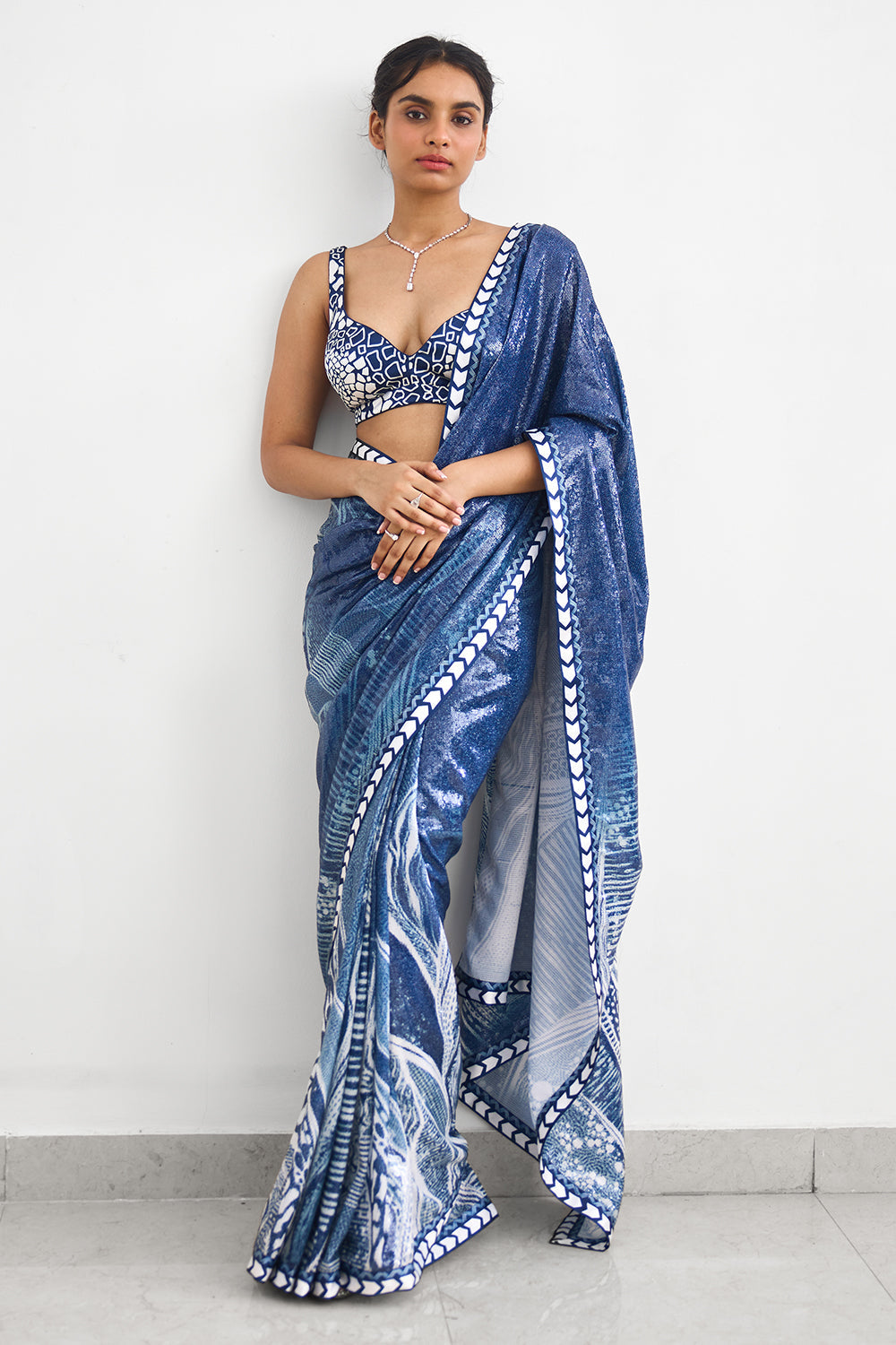 Swirl Sequence Saree