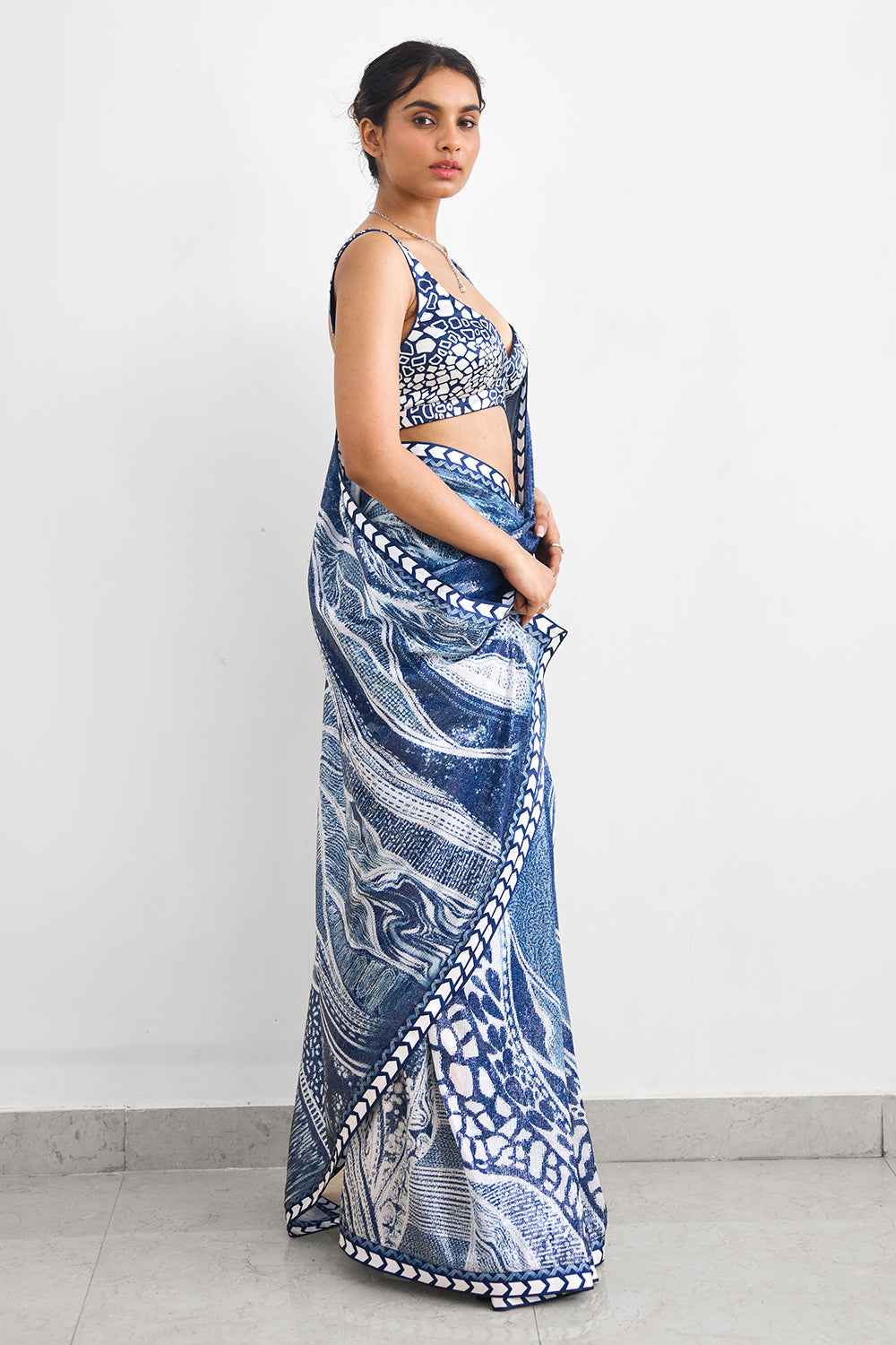 Swirl Sequence Saree