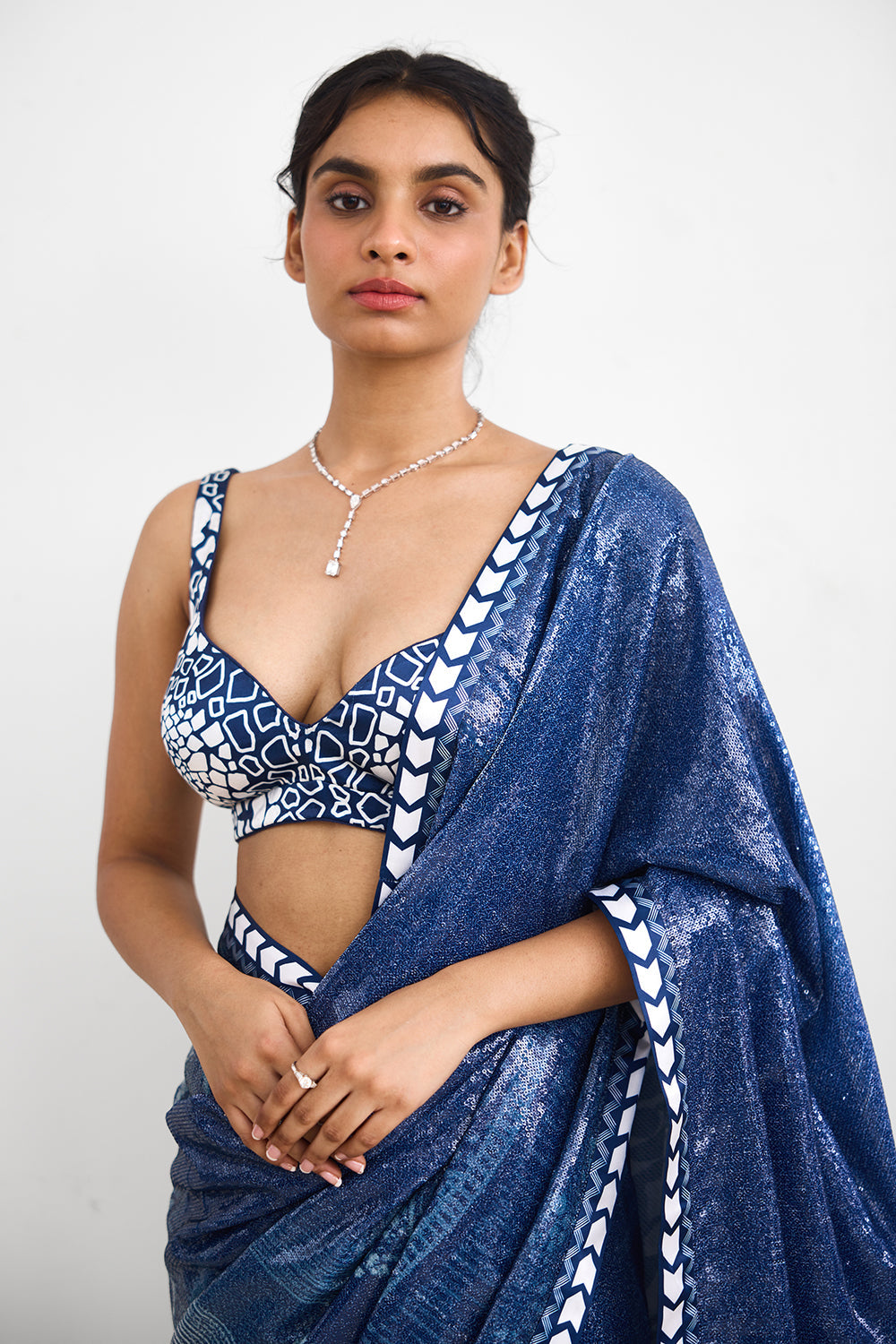 Swirl Sequence Saree