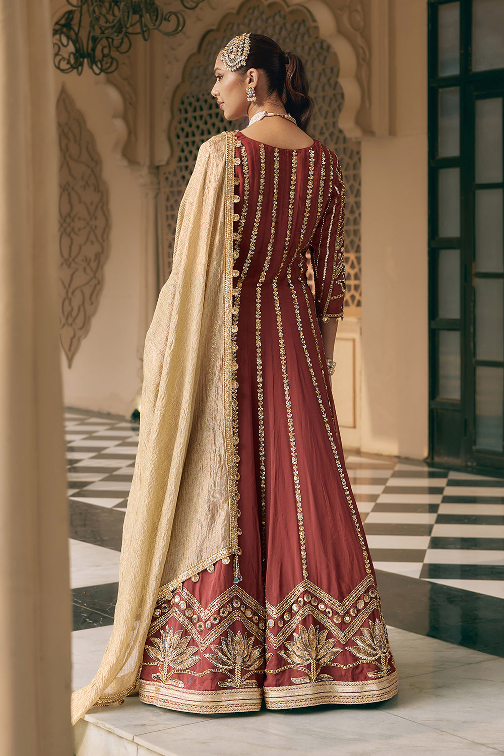 Tamra Padma Anarkali Set