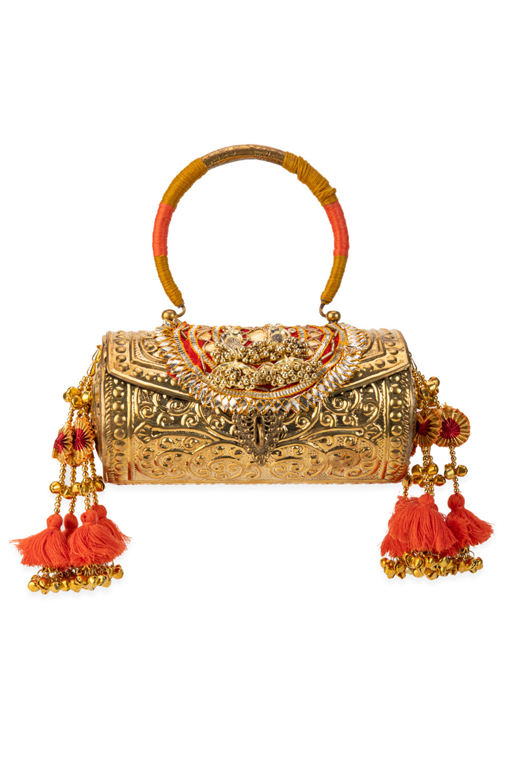 Tanvika Gold Handbag