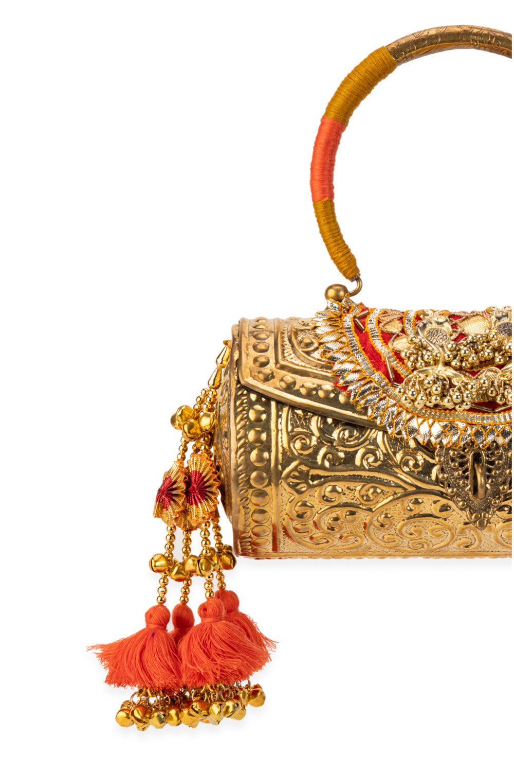 Tanvika Gold Handbag