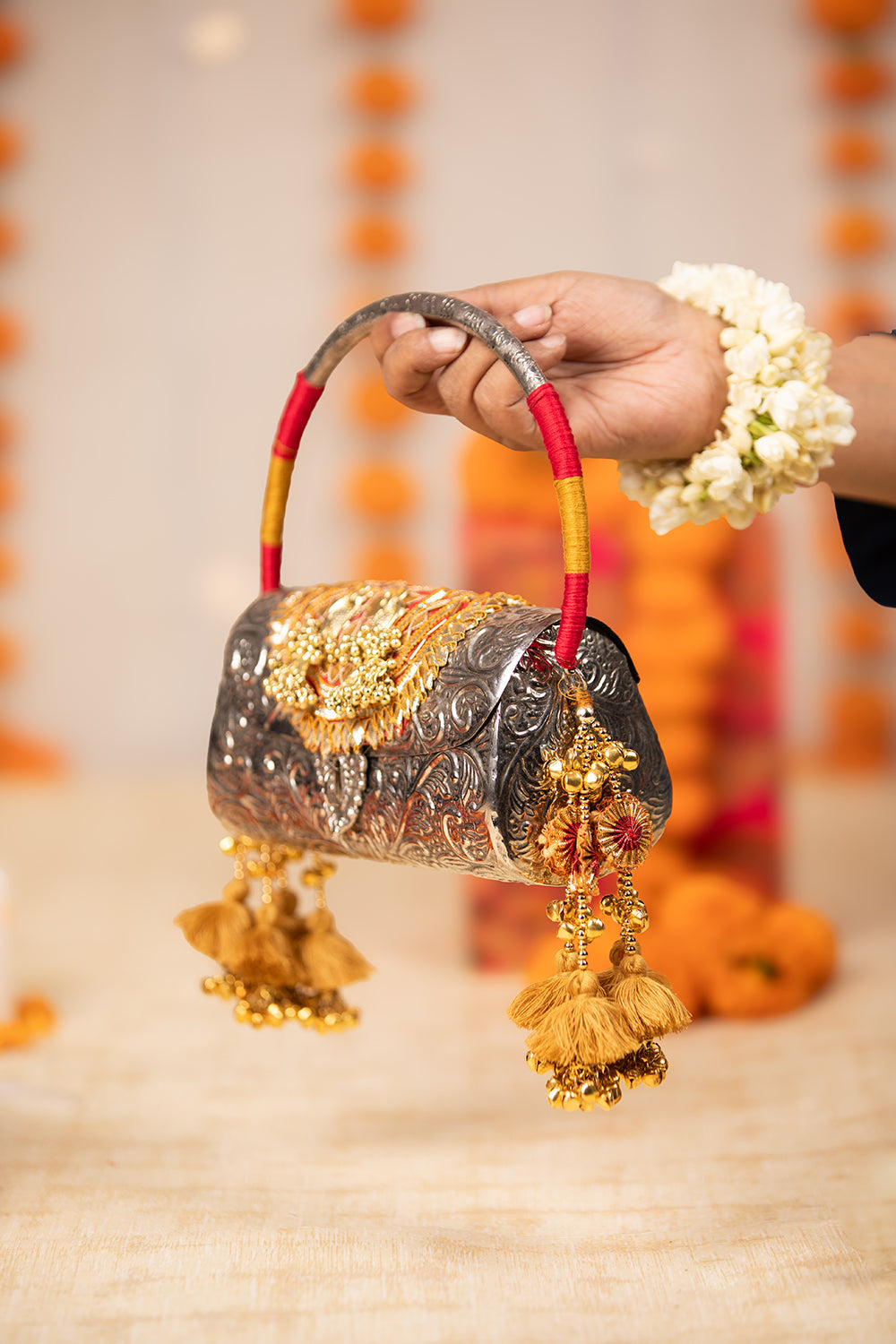 Tanvika Silver Handbag