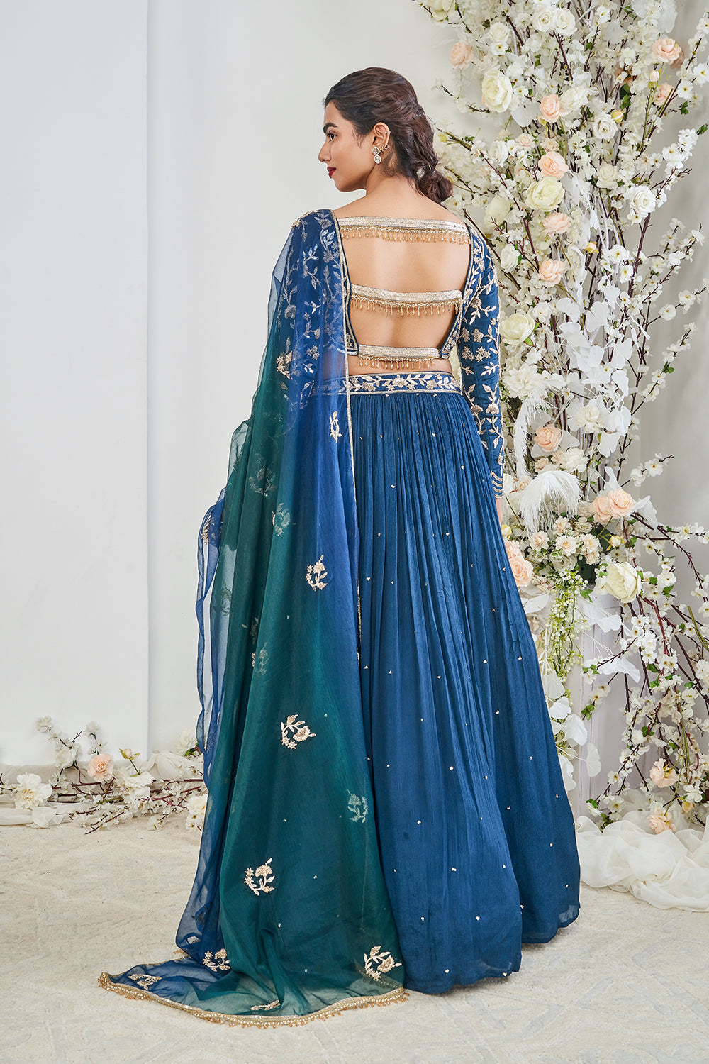 Teal Blue Lehenga