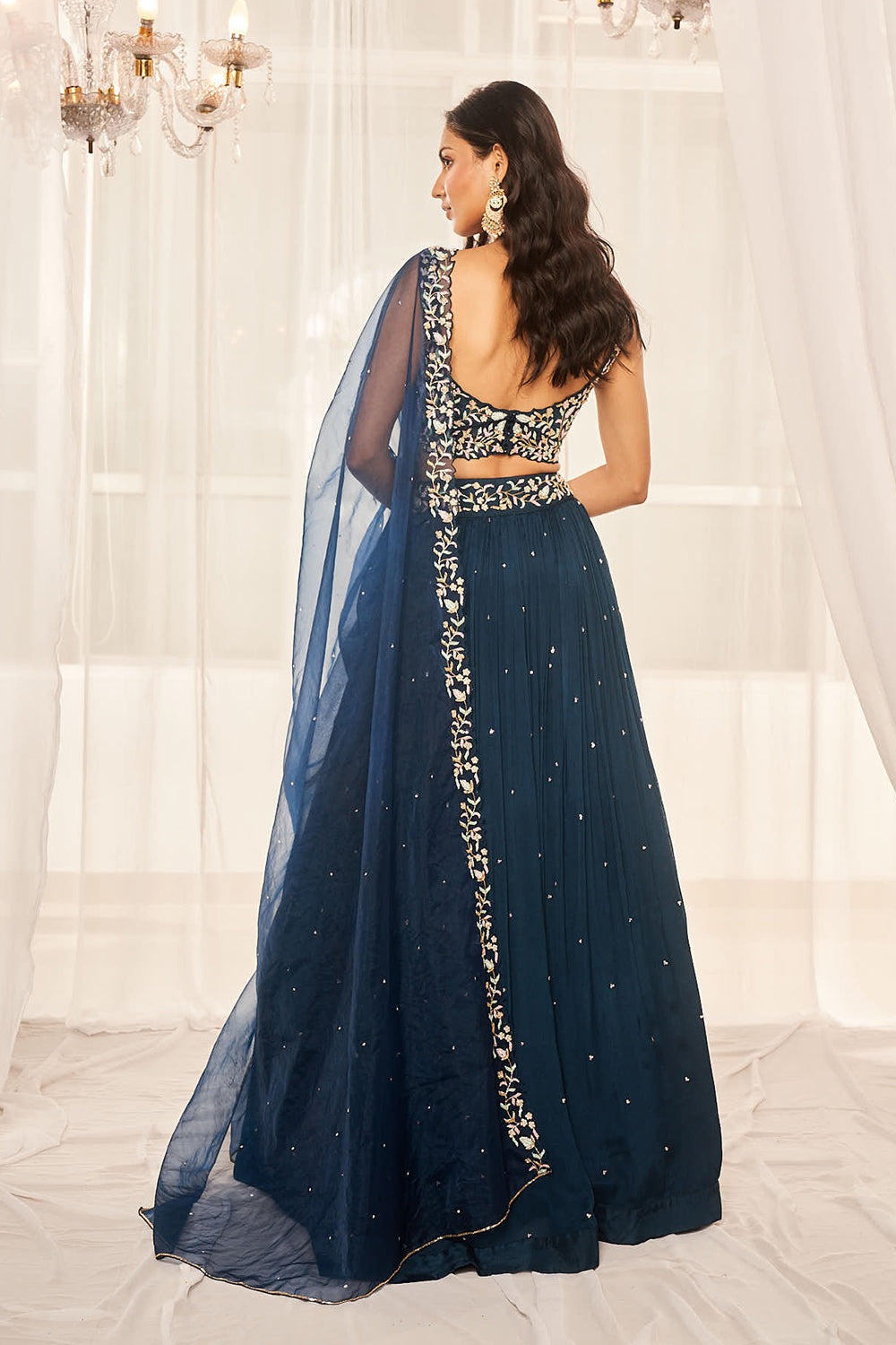 Teal Blue Lehenga Set