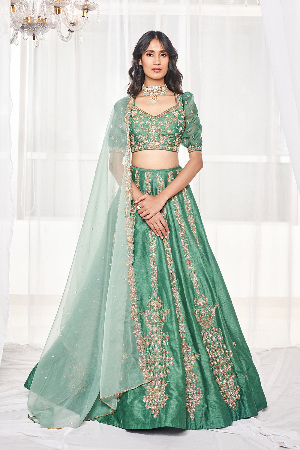 Teal Green Bridal Set