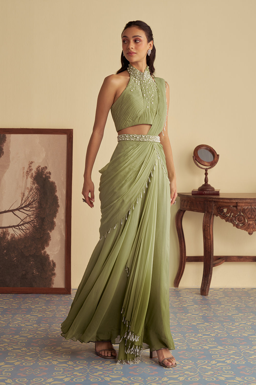 The Ivy Veil saree set