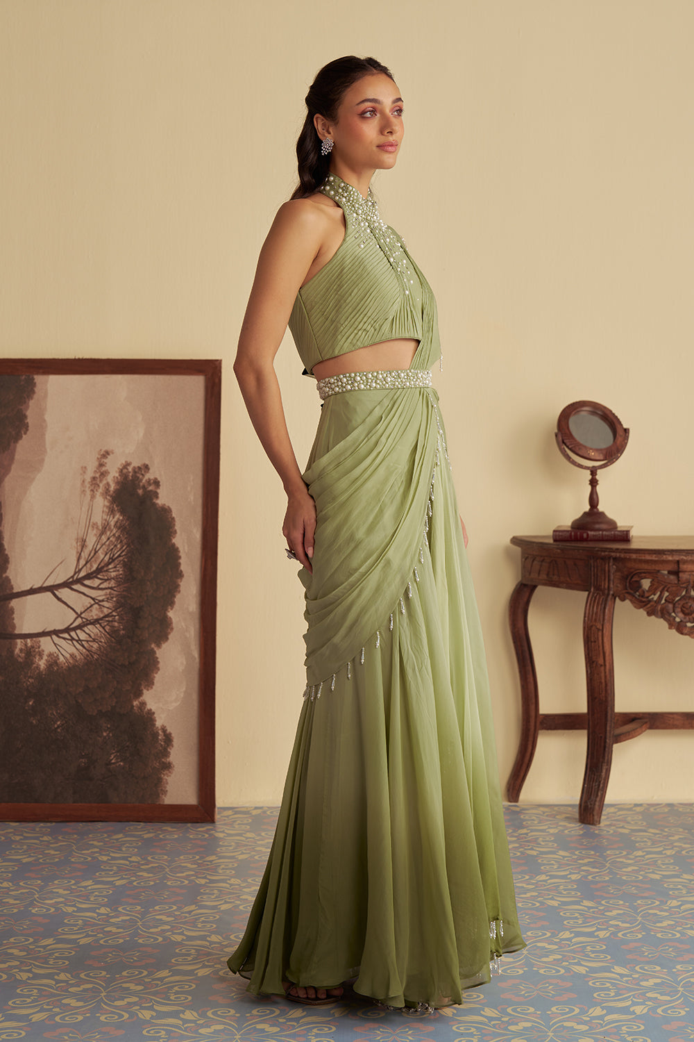 The Ivy Veil saree set