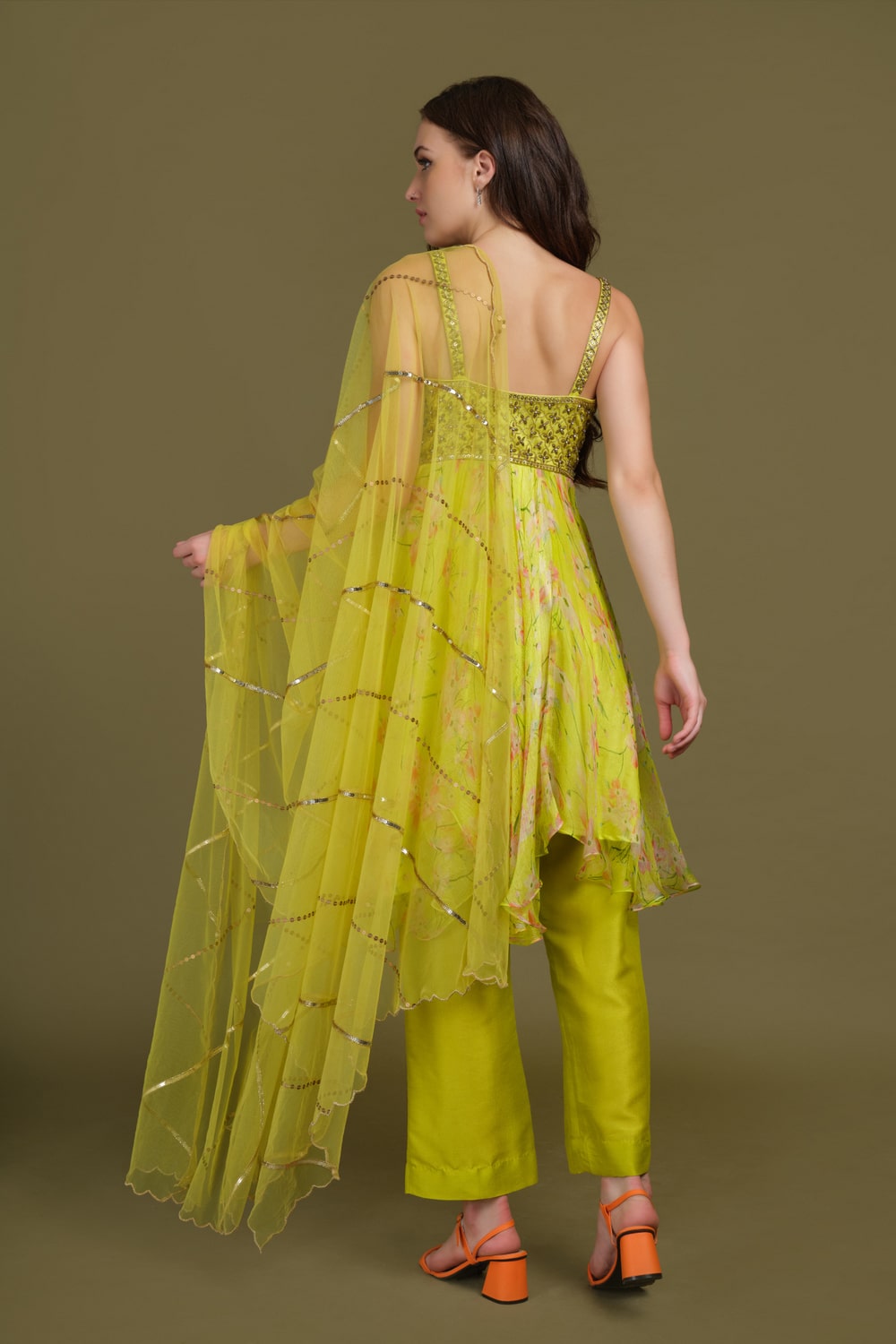 Ethereal Embroidered Anarkali Set