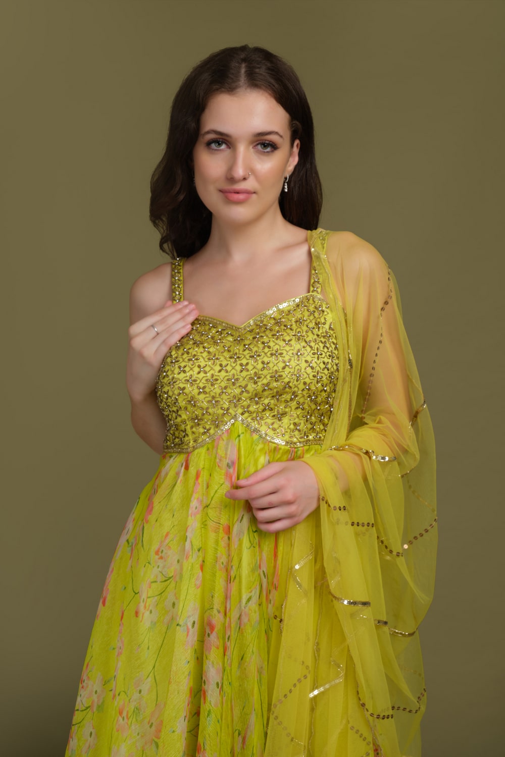 Ethereal Embroidered Anarkali Set
