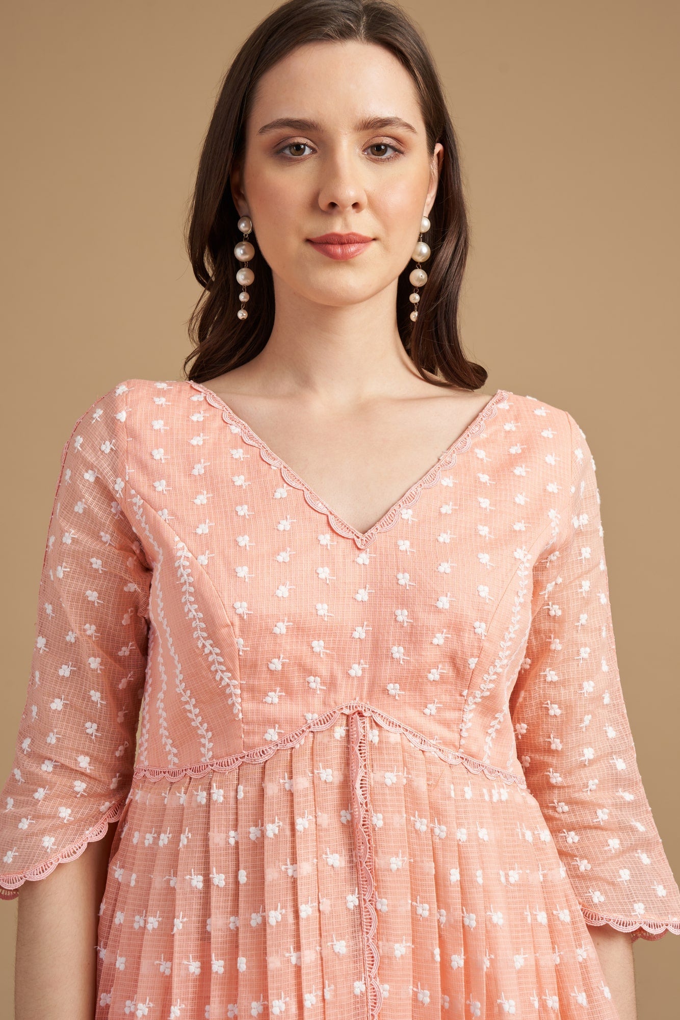 Ivory Thread Embroidered Tuic Jacket with Pant