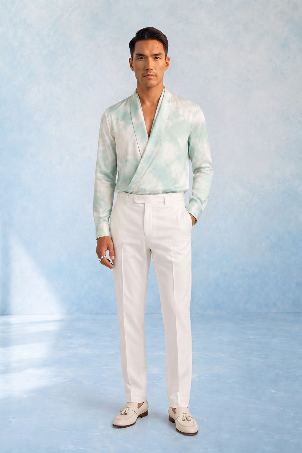 Tie Dye Draped Shirt - Tyro