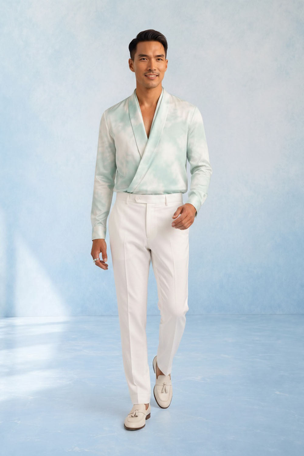 Tie Dye Draped Shirt - Tyro