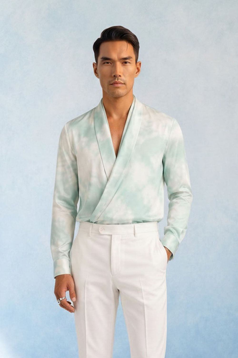 Tie Dye Draped Shirt - Tyro