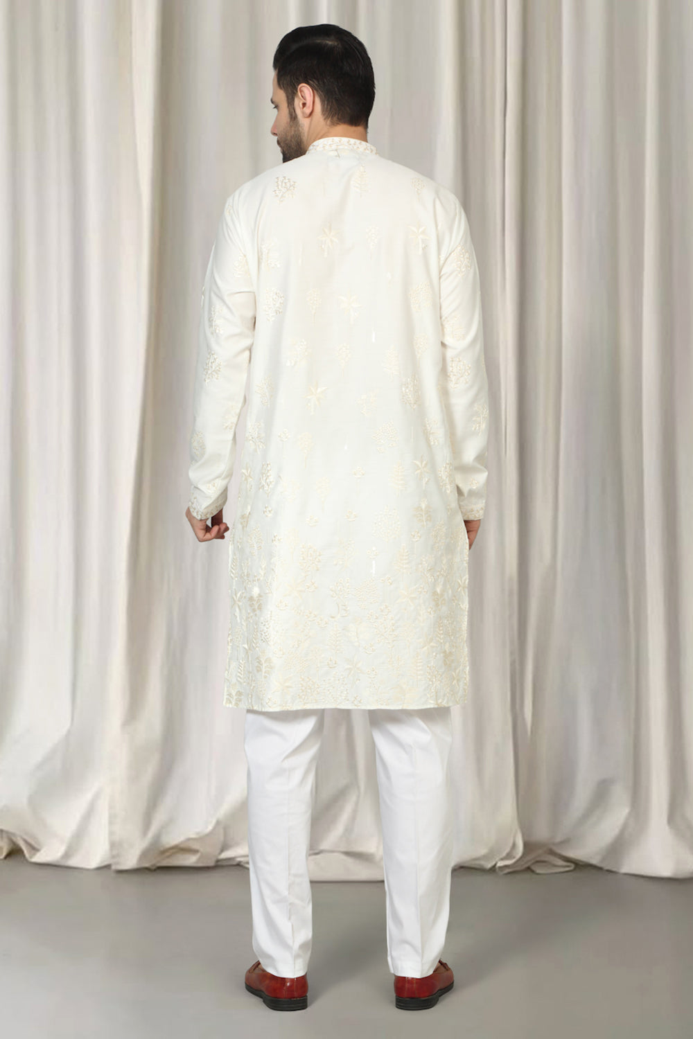 Upwan Embroidered Kurta Back Elastic Pants